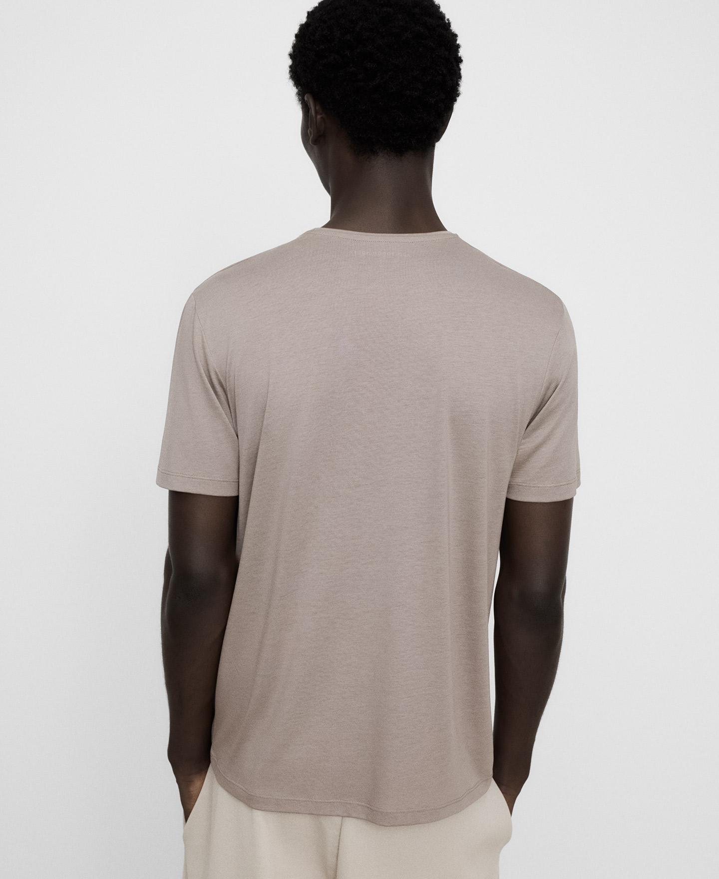 Camiseta de manga corta de hombre regular fit en lyocell y algodón - Adolfo Dominguez - Topo Topo-3