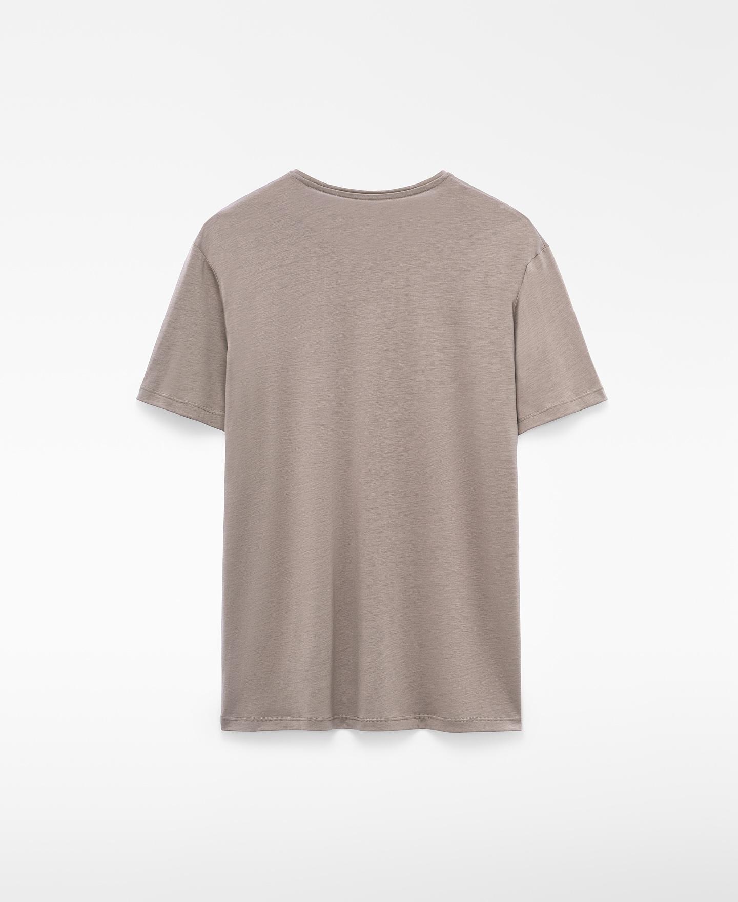 Camiseta de manga corta de hombre regular fit en lyocell y algodón - Adolfo Dominguez - Topo Topo-5