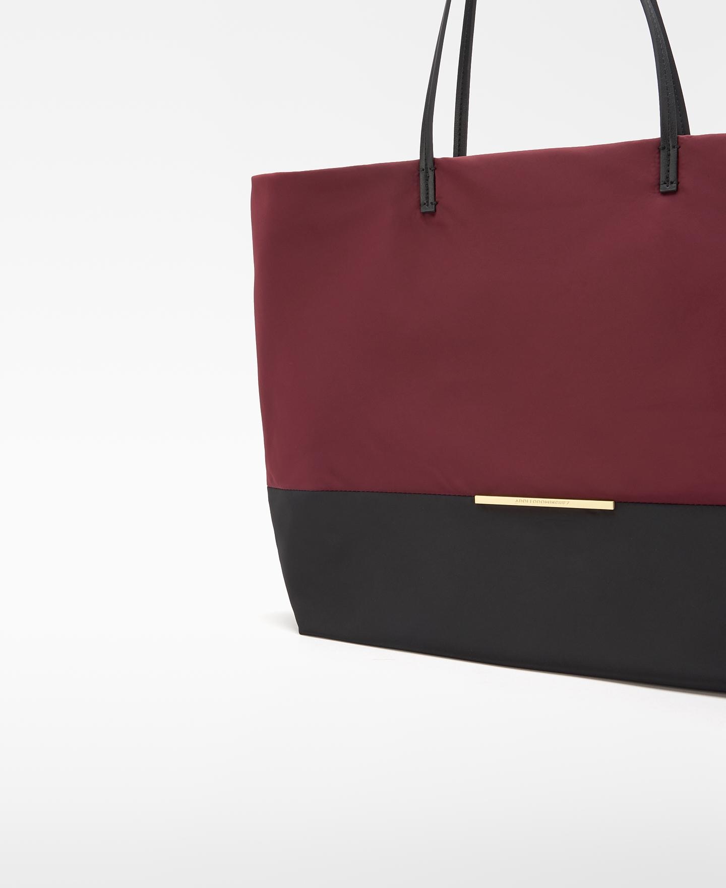 Bolso shopper de mujer grande orión bicolor - Adolfo Dominguez - Rojo Rojo-5