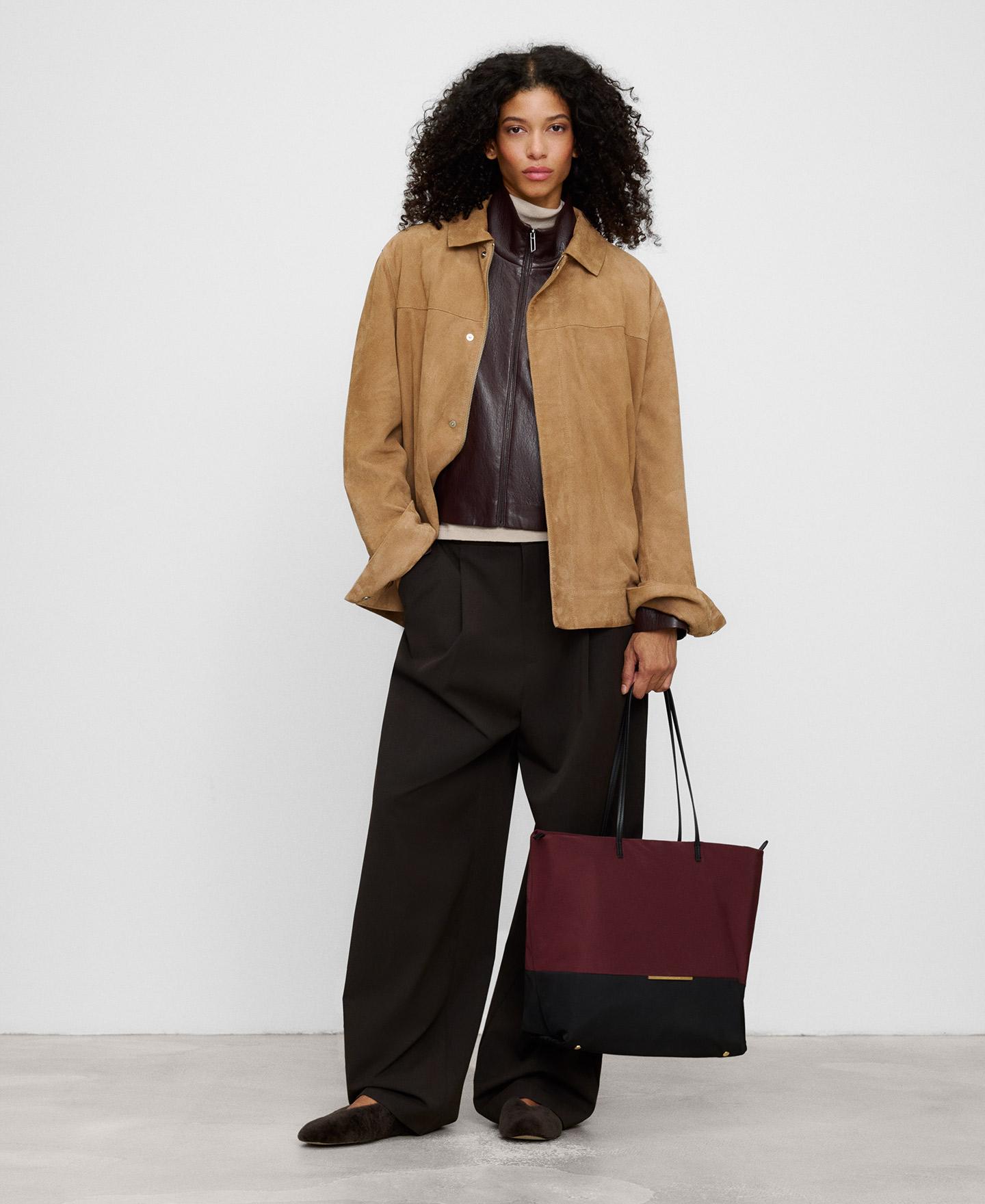 Bolso shopper de mujer grande orión bicolor - Adolfo Dominguez - Rojo Rojo-2