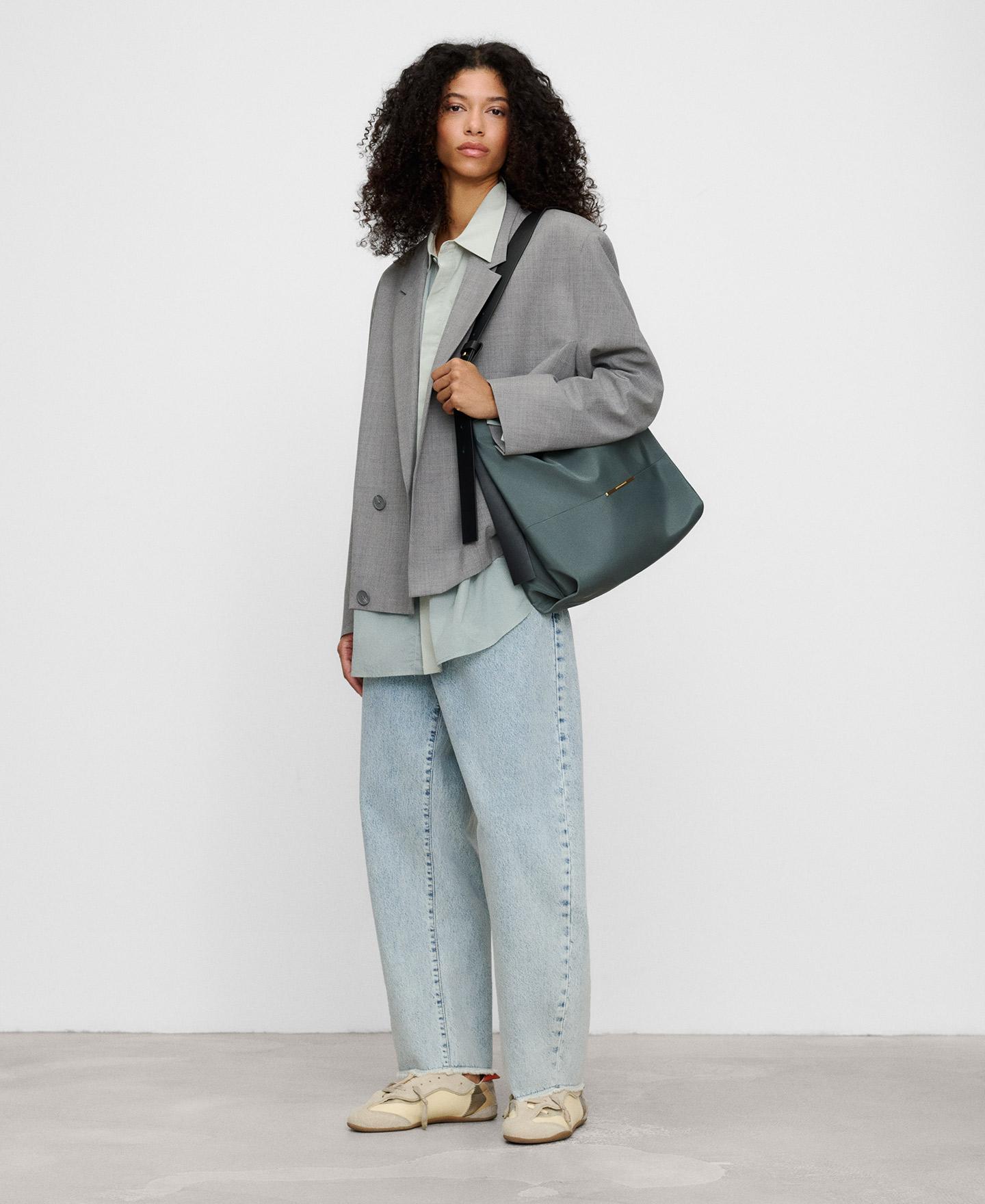 Bolso de hombro de mujer orión - Adolfo Dominguez - Azul Azul-2