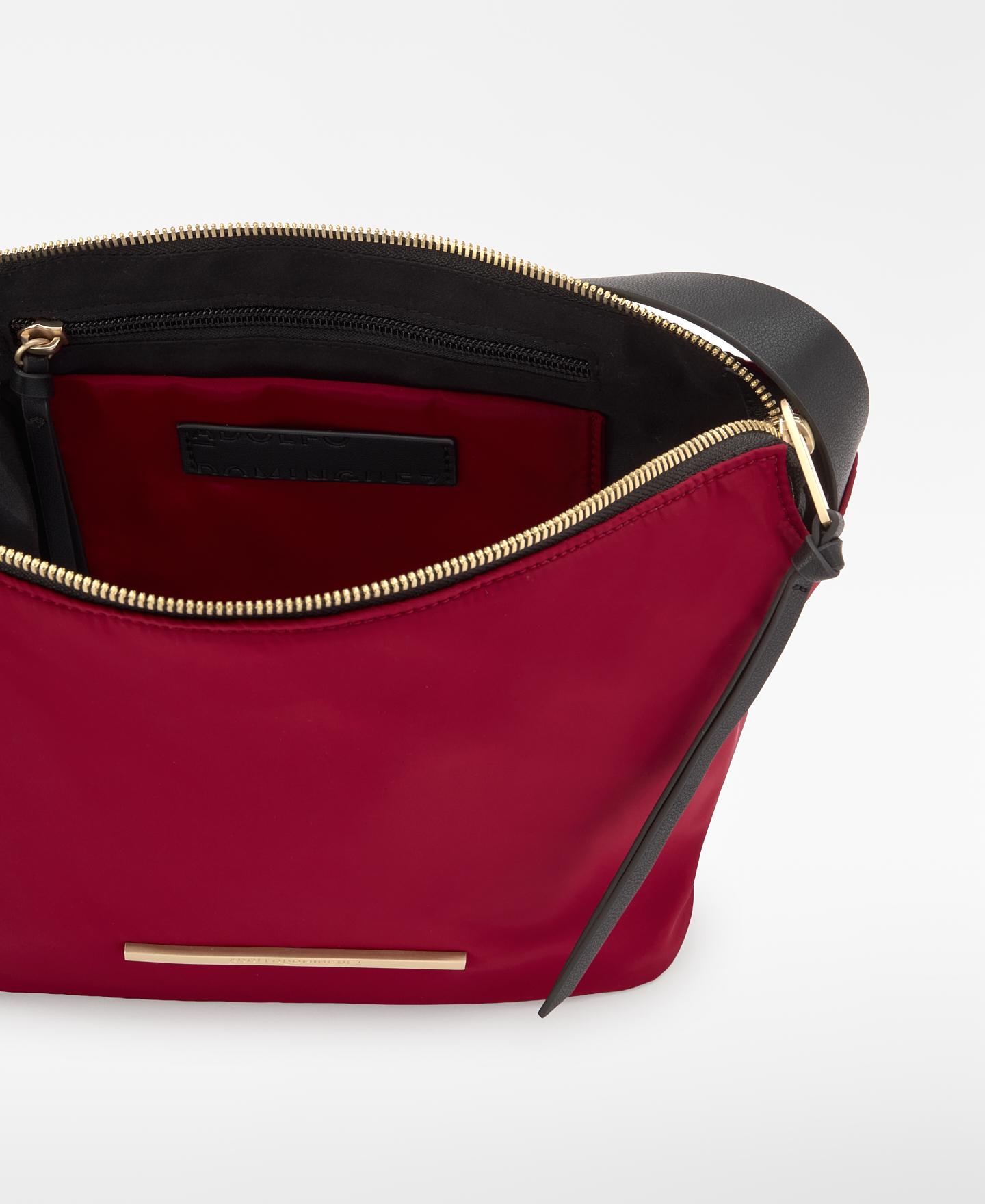 Bandolera pequeña de mujer orión con asa regulable - Adolfo Dominguez - Rojo Rojo-2