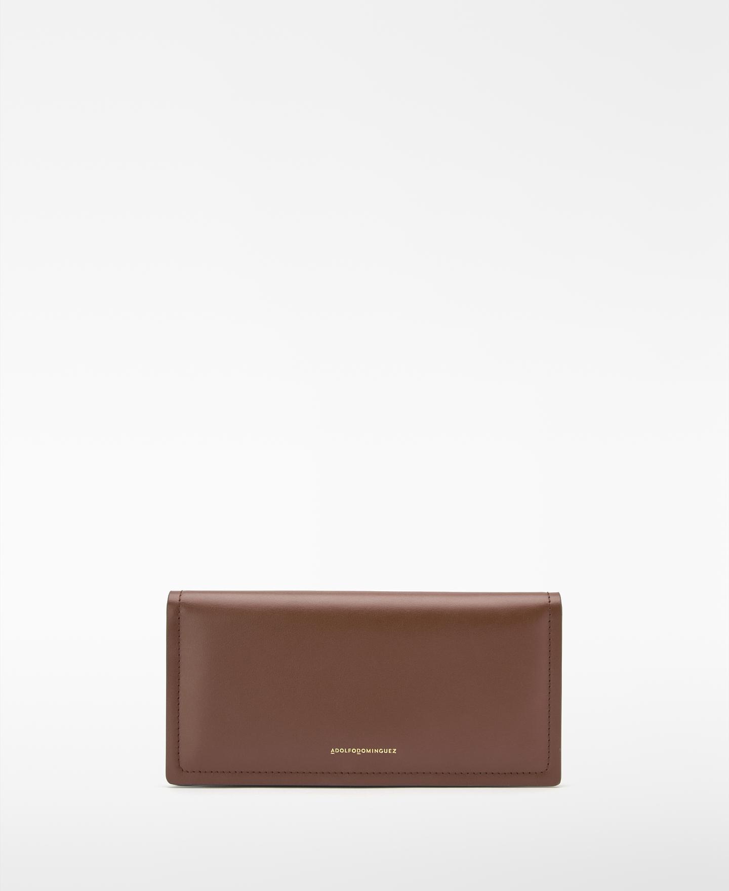 Cartera de mujer dorna de piel bicolor - Adolfo Dominguez - Marrón Marrón-1