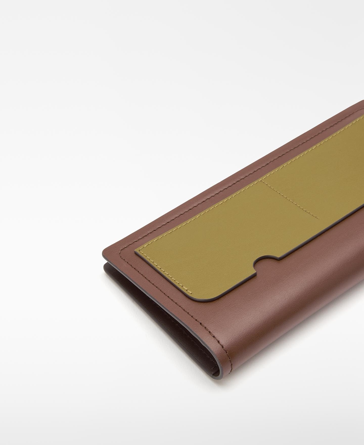 Cartera de mujer dorna de piel bicolor - Adolfo Dominguez - Marrón Marrón-3