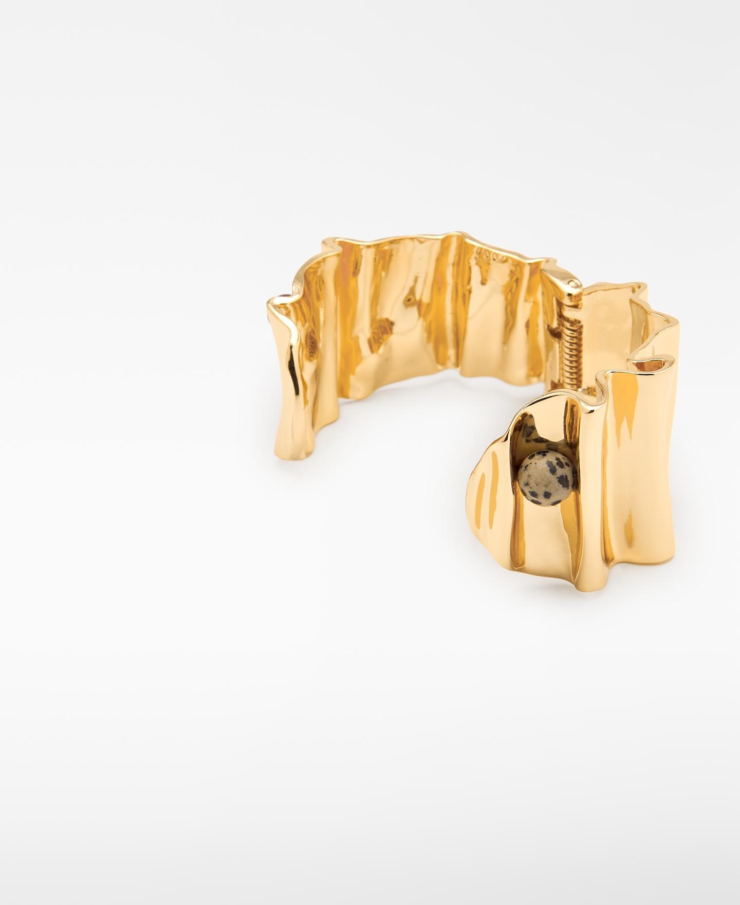 Pulsera con perlas y cerámica - Adolfo Dominguez - Dorado Dorado-3