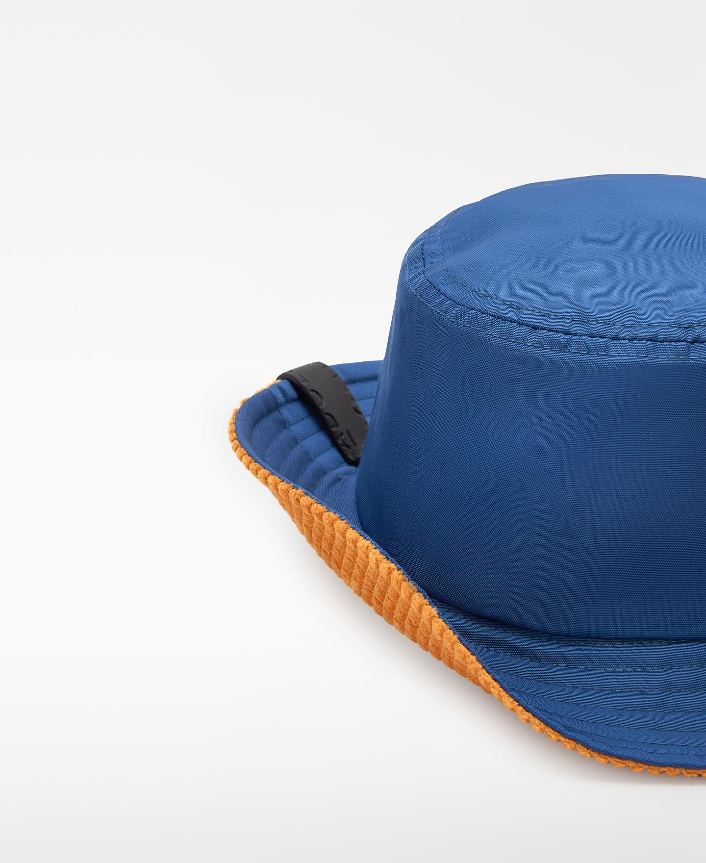 Sombrero de mujer tipo bucket en nailon waterproof - Adolfo Dominguez - Azul Azul-2