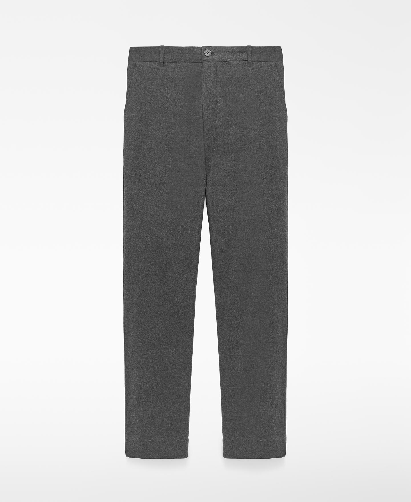 Pantalón chino de hombre regular fit con algodón - Adolfo Dominguez - Gris Gris-1