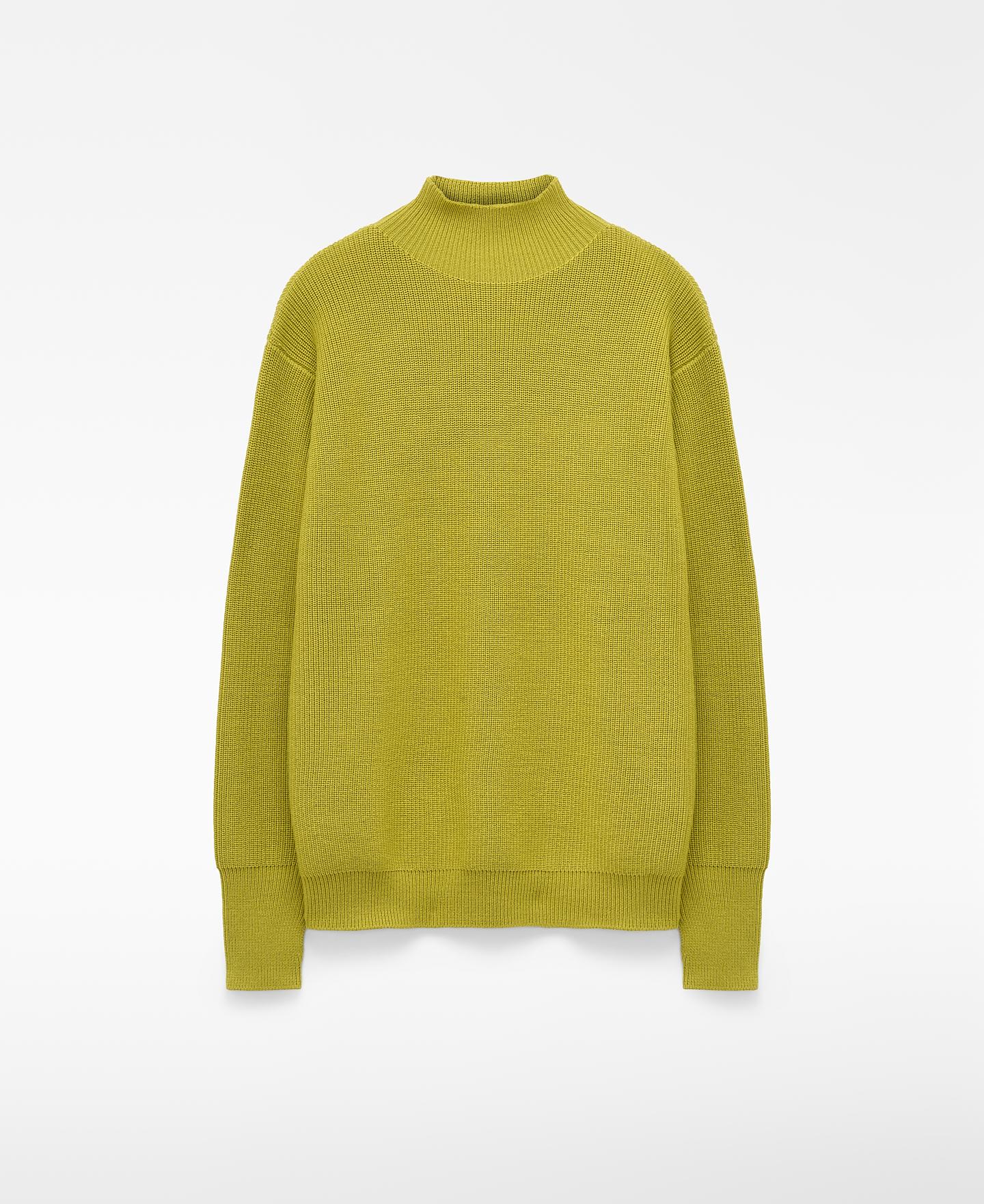 Jersey de hombre relaxed fit con lana y mitón integrado - Adolfo Dominguez - Amarillo Amarillo-1