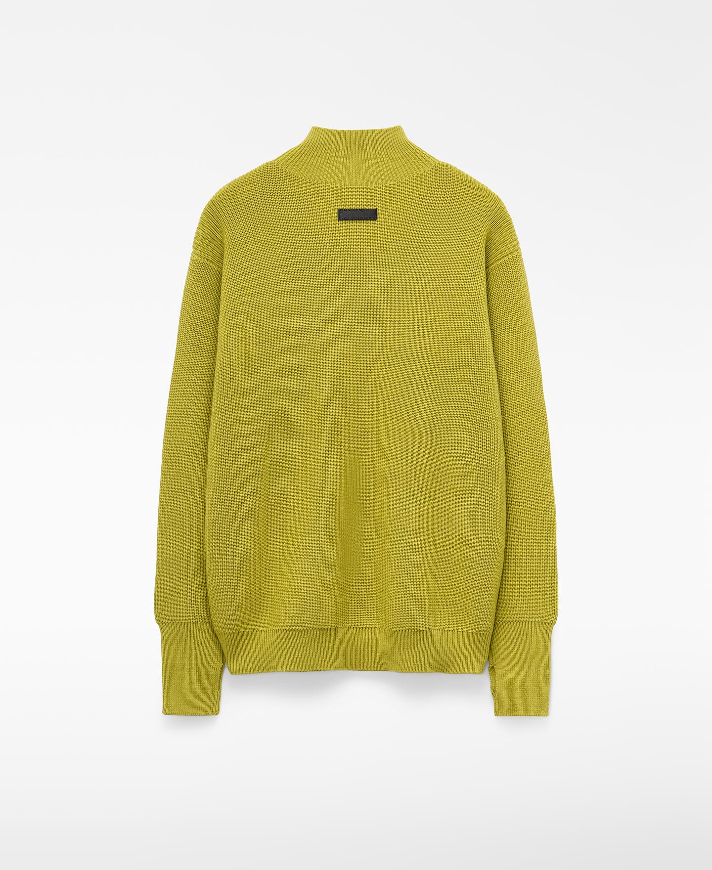 Jersey de hombre relaxed fit con lana y mitón integrado - Adolfo Dominguez - Amarillo Amarillo-2