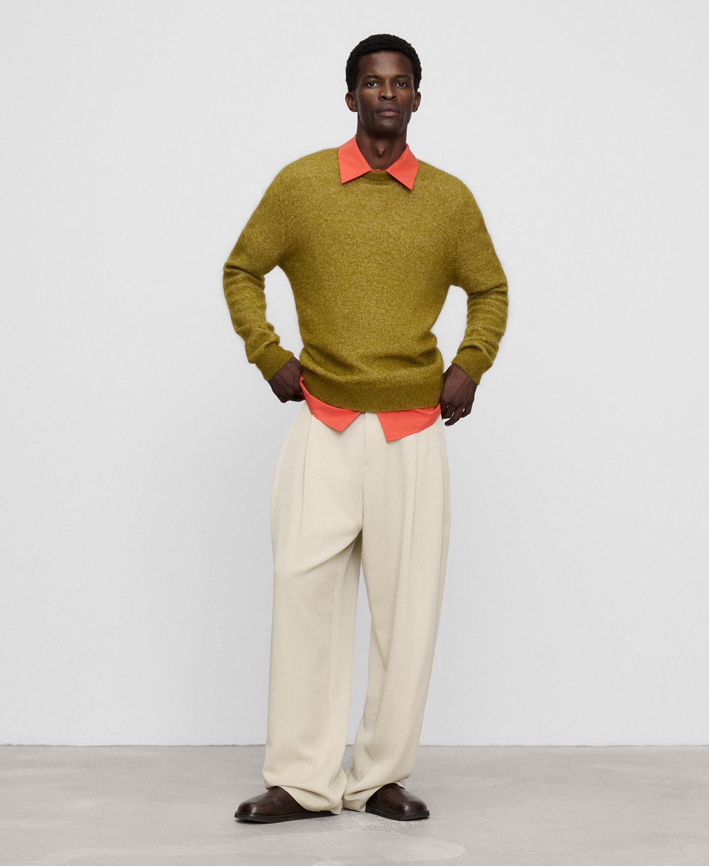 Jersey de hombre con mohair y cuello caja - Adolfo Dominguez - Verde Verde-2