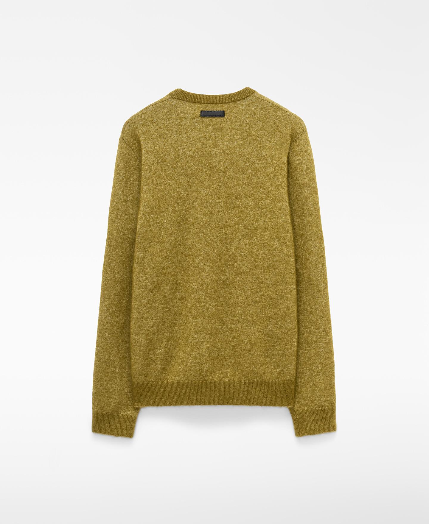 Jersey de hombre con mohair y cuello caja - Adolfo Dominguez - Verde Verde-5
