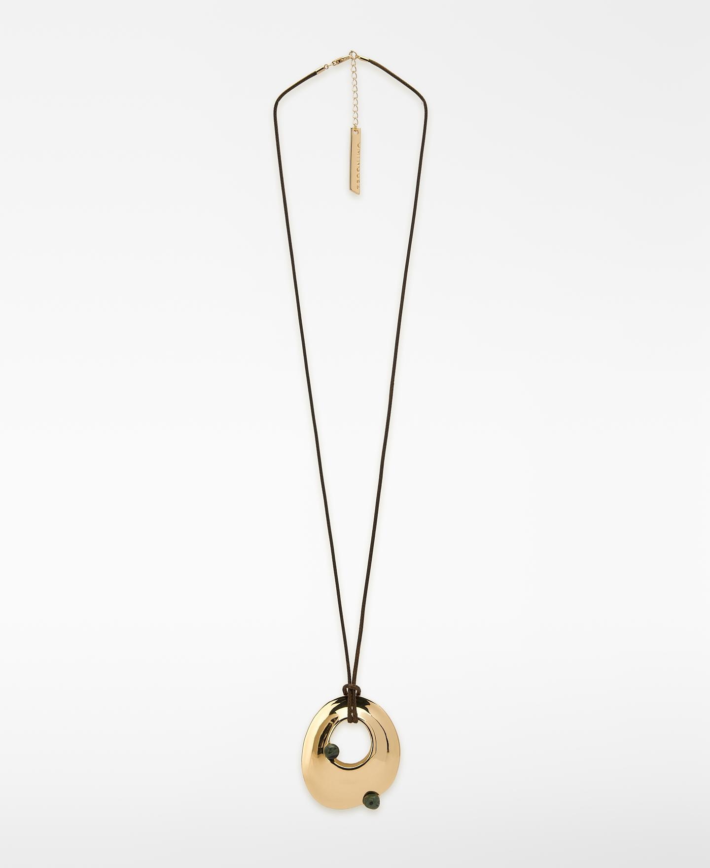 Collar con piedra y cierre mosquetón - Adolfo Dominguez - Dorado Dorado-1