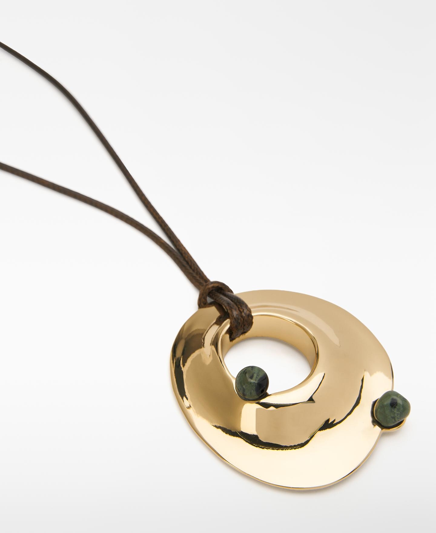 Collar con piedra y cierre mosquetón - Adolfo Dominguez - Dorado Dorado-2