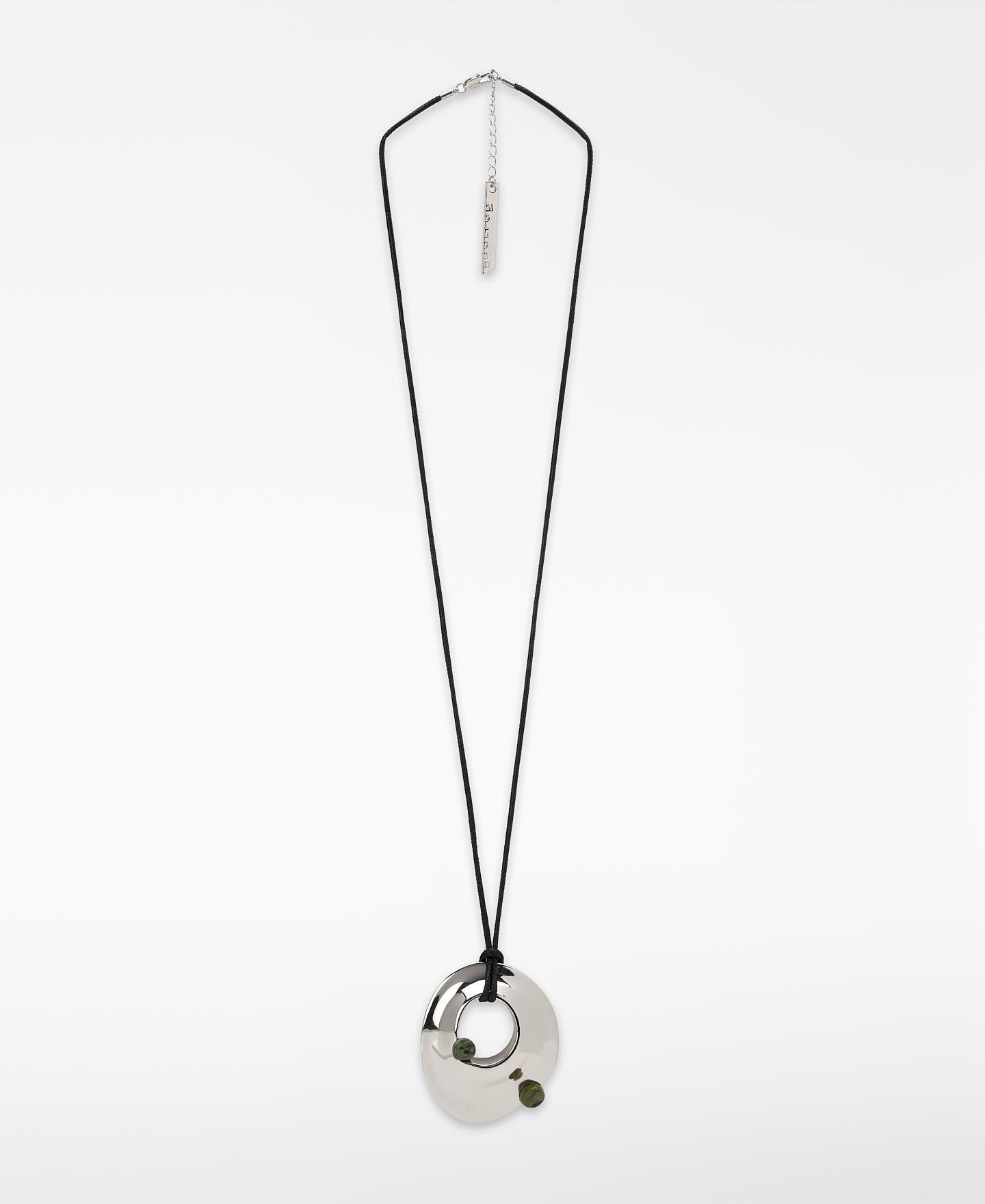 Imagen 0 de Collar con piedra y cierre mosquetón Plateado