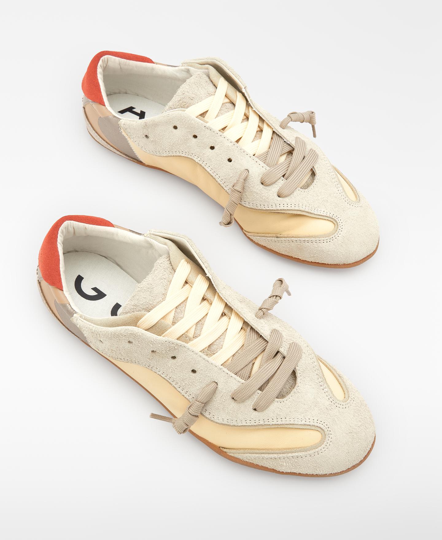 Zapatilla deportiva de mujer ágora con multitexturas - Adolfo Dominguez - Beige Beige-2
