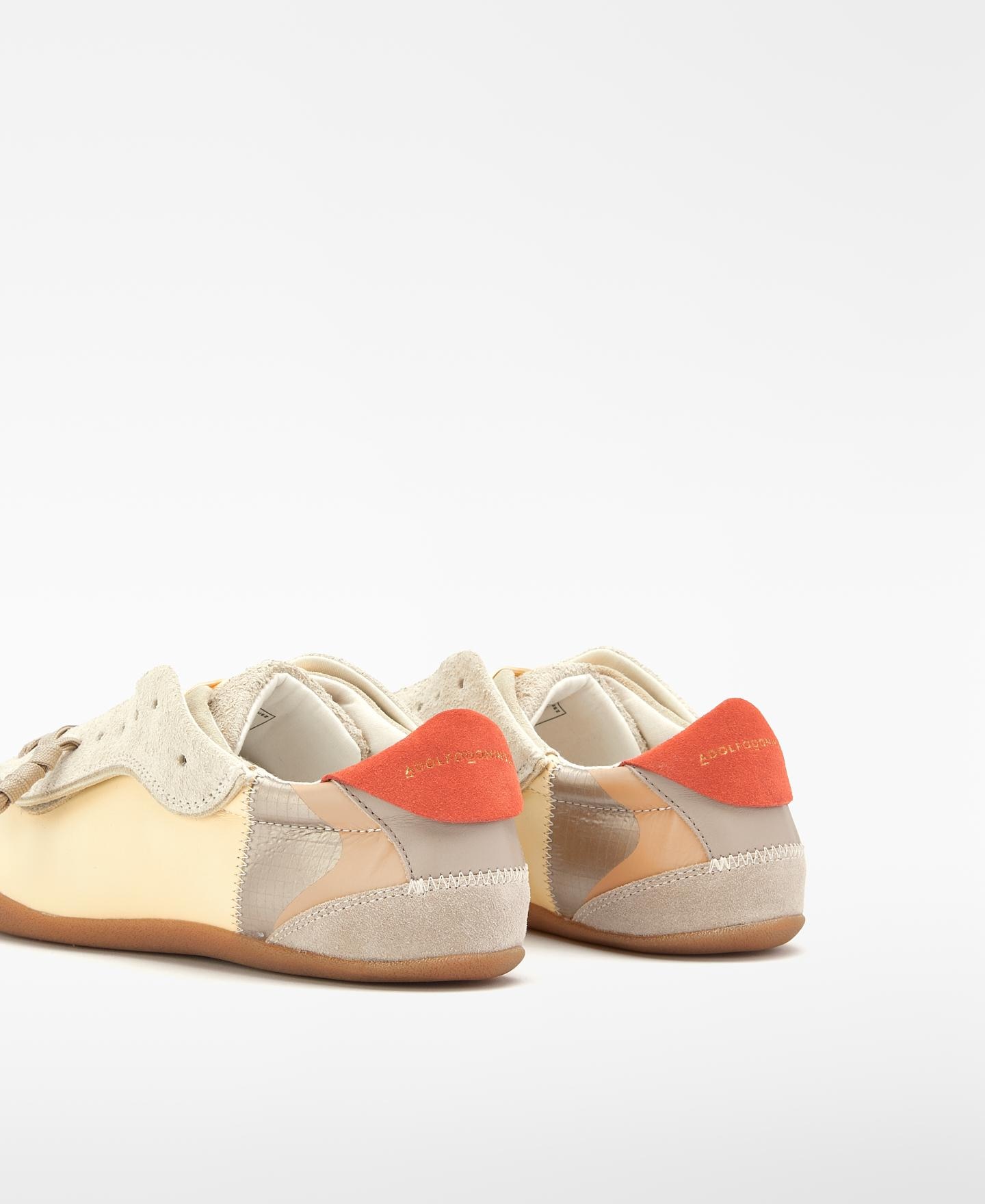 Zapatilla deportiva de mujer ágora con multitexturas - Adolfo Dominguez - Beige Beige-3