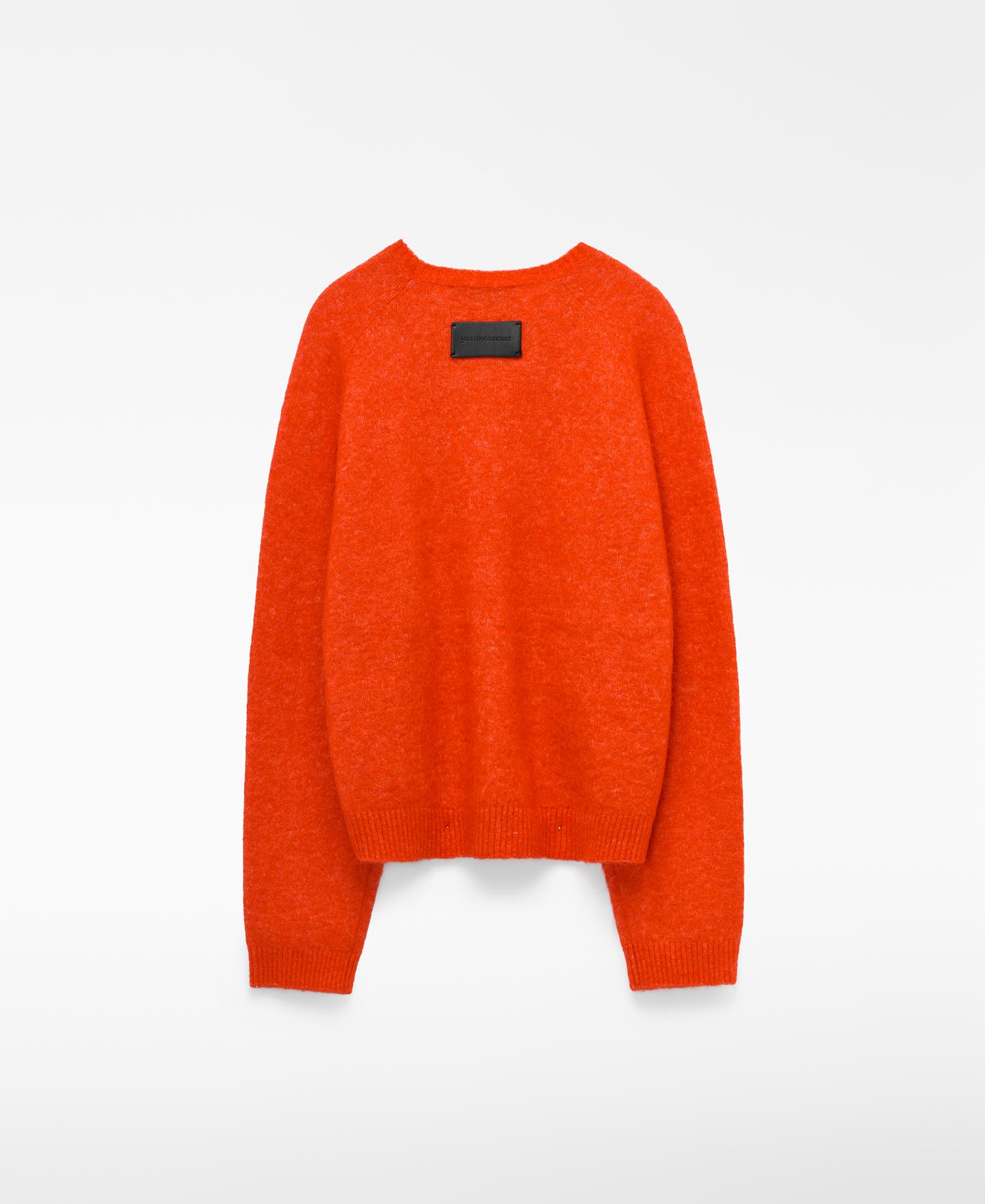 Jersey de mujer de manga ranglán con lana merino - Adolfo Dominguez - Naranja Naranja-5