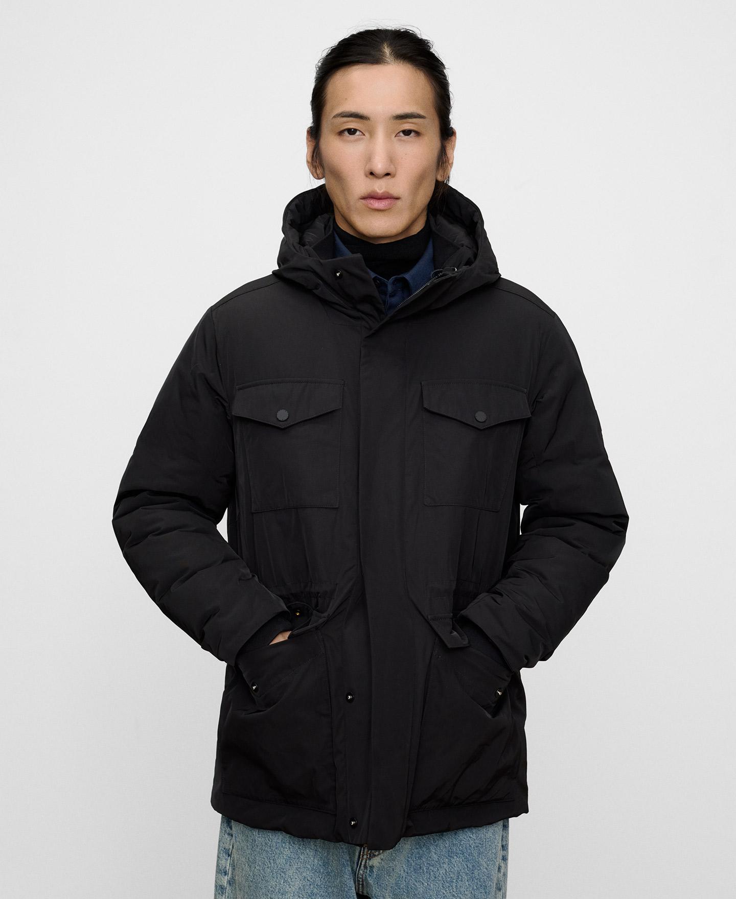 Imagen 0 de Chaqueta de hombre acolchada con bolsillos Negro