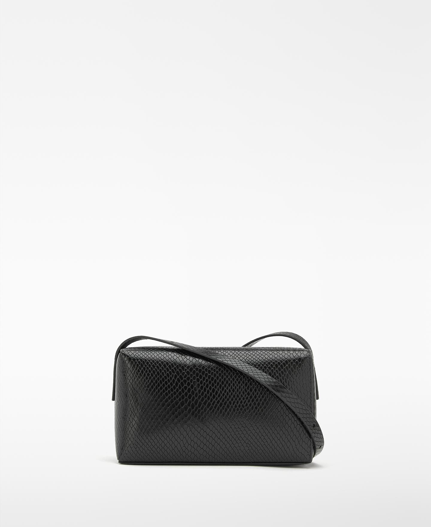 Bolso de hombro mica mini de piel con asa multiposición - Adolfo Dominguez - Negro Negro-3