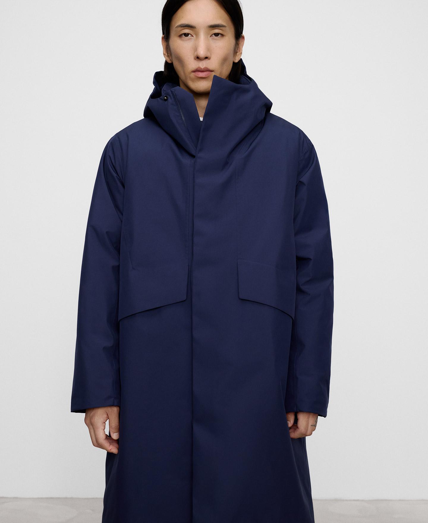 Imagen 0 de Parka larga de hombre termosellada acolchada Azul marino