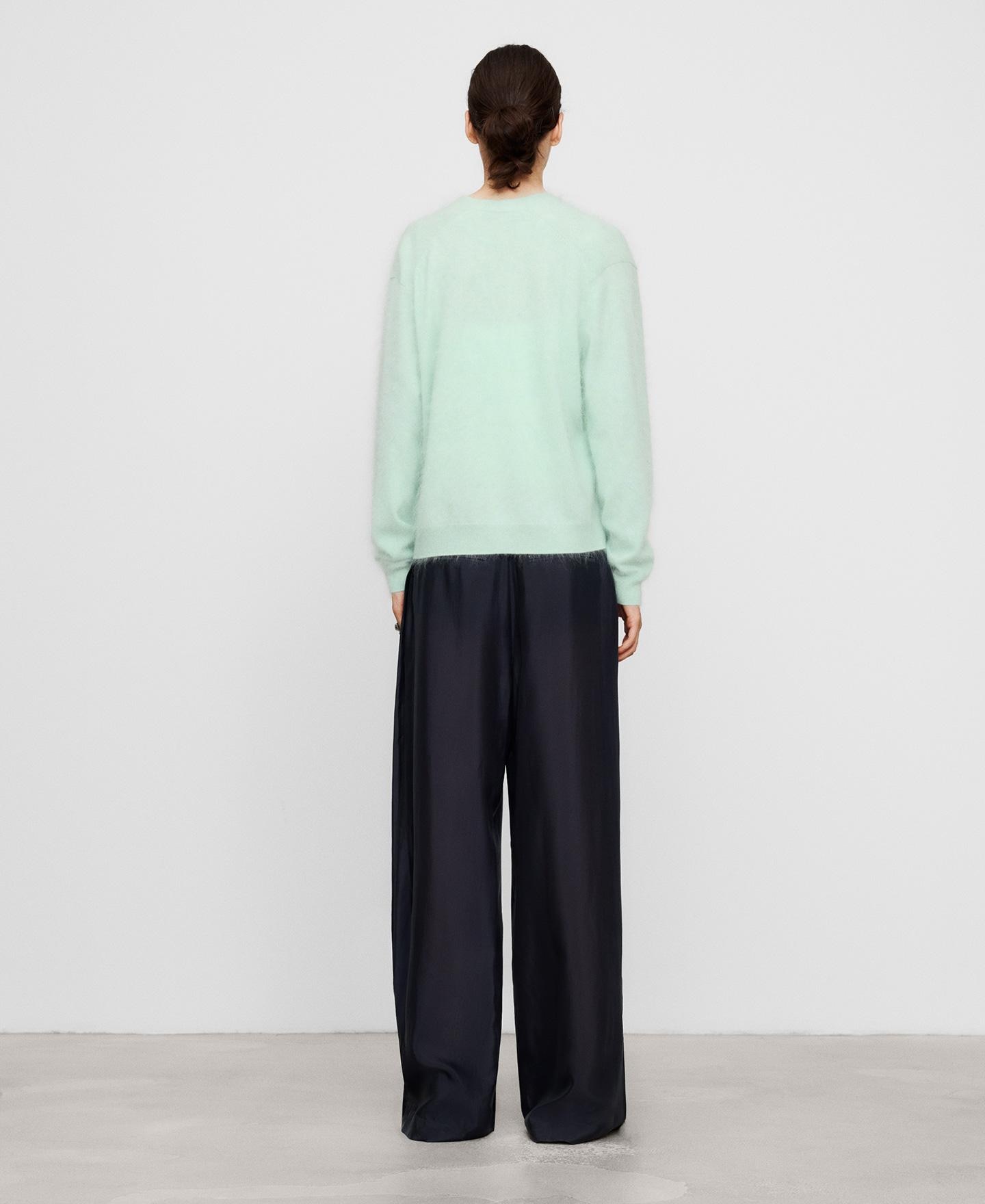 Imagen 3 de Cárdigan de mujer de cashmere cardado con cuello pico - Adolfo Dominguez - Verde Verde