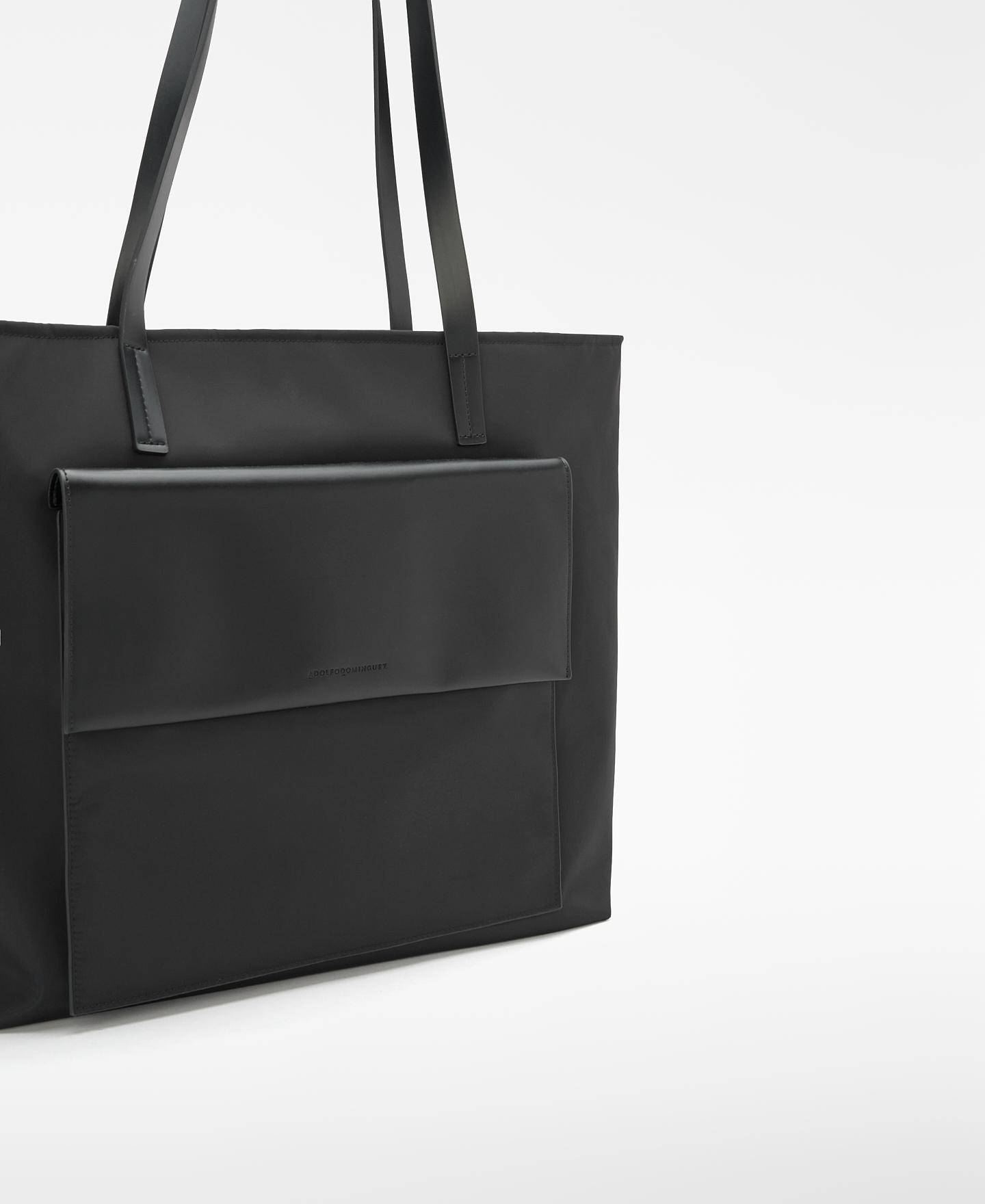 Bolso shopper grande con asas de hombro - Adolfo Dominguez - Negro Negro-2