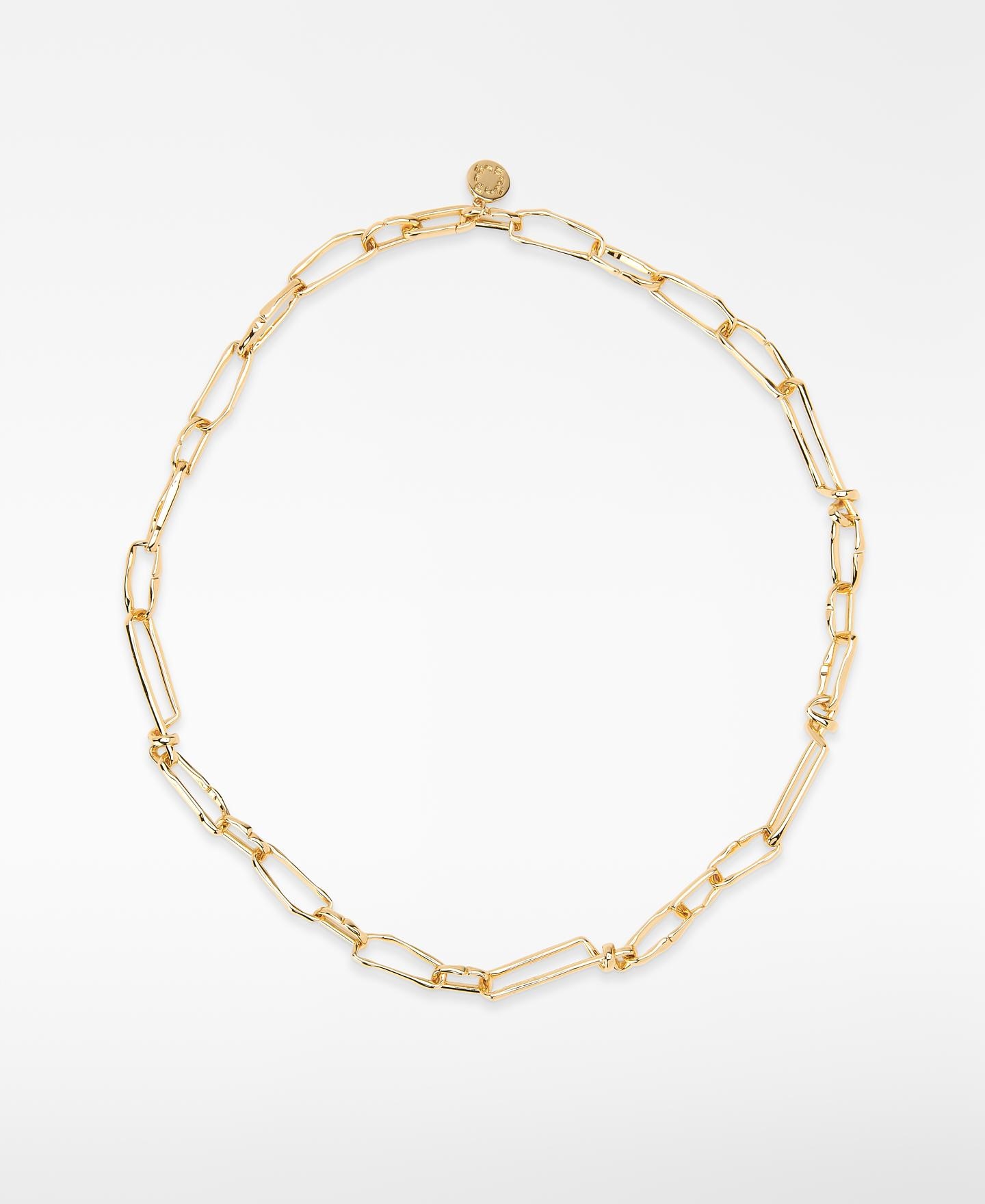 Collar de cadena con eslabones irregulares - Adolfo Dominguez - Dorado Dorado-1