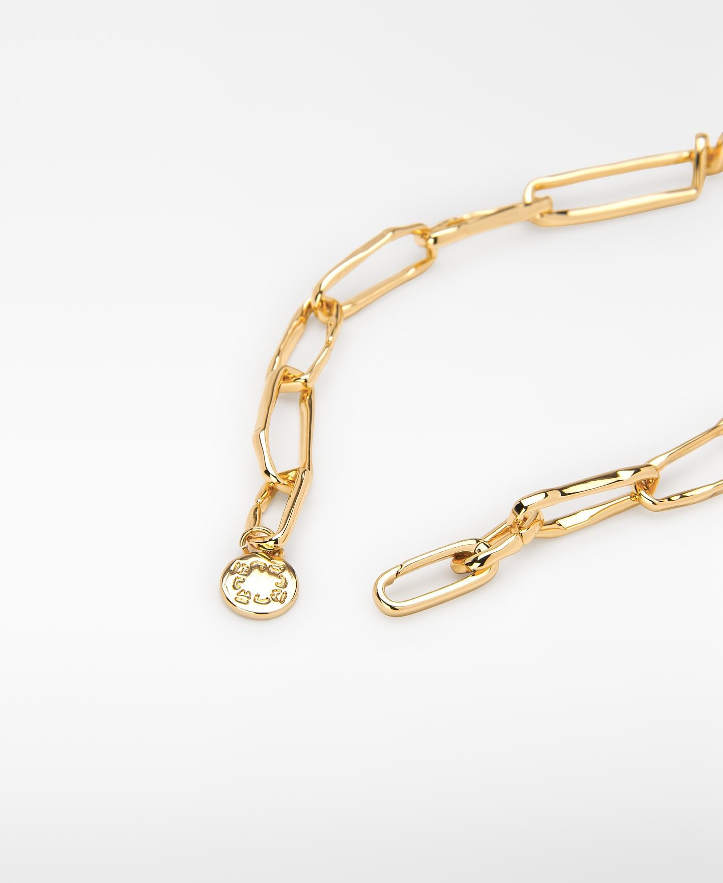 Collar de cadena con eslabones irregulares - Adolfo Dominguez - Dorado Dorado-3
