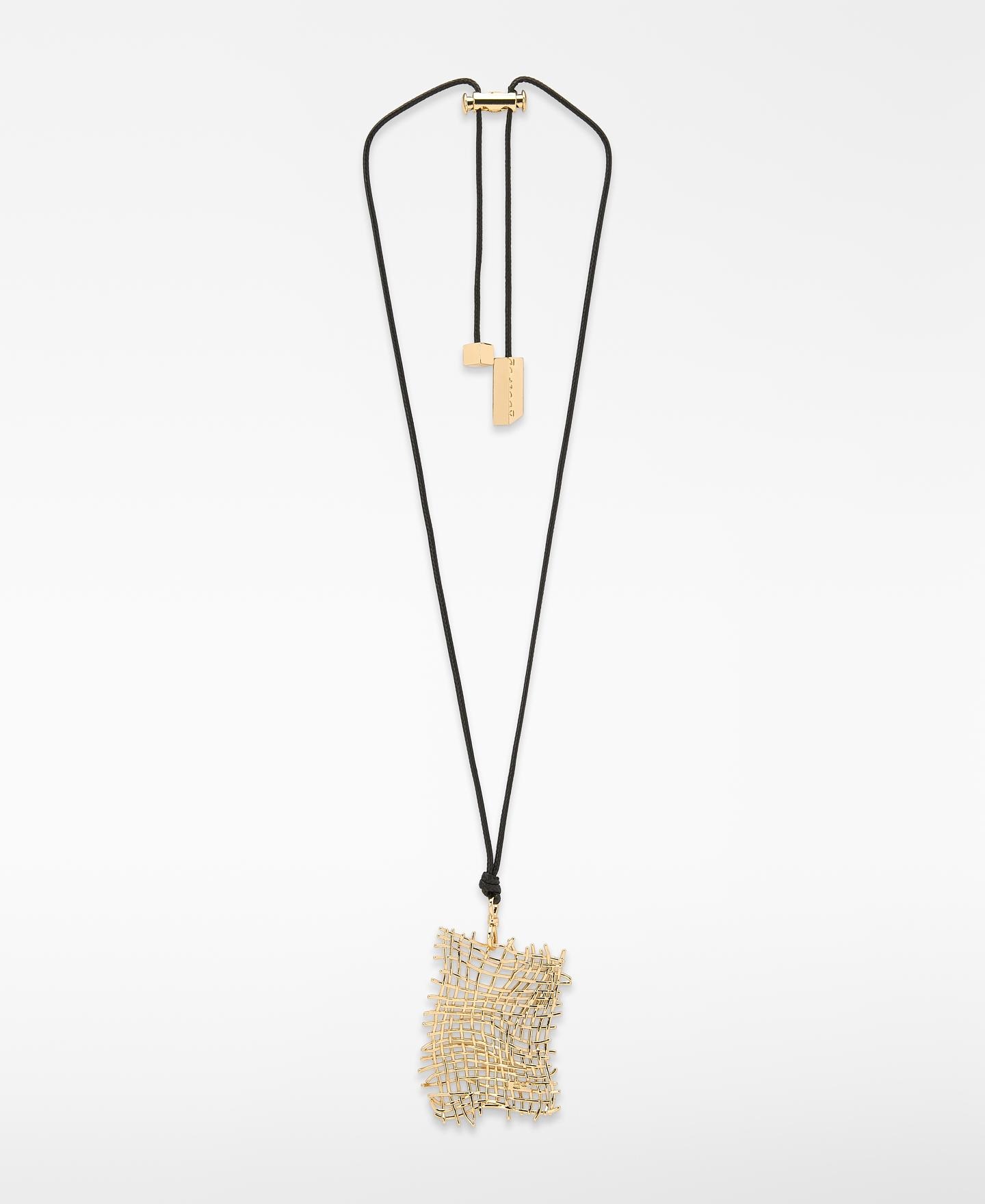 Collar ajustable con pieza de entramado metálico - Adolfo Dominguez - Dorado Dorado-1