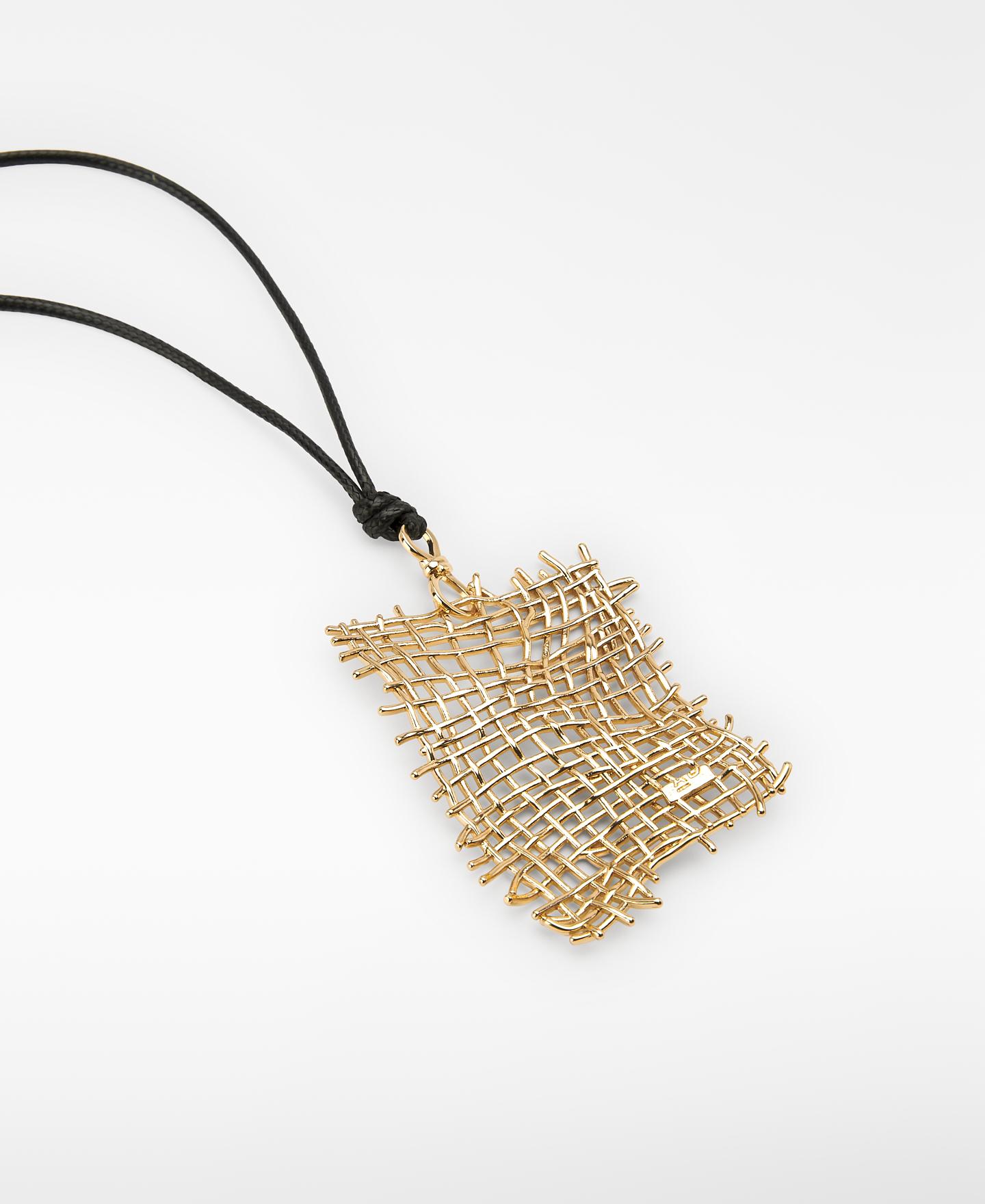 Collar ajustable con pieza de entramado metálico - Adolfo Dominguez - Dorado Dorado-2