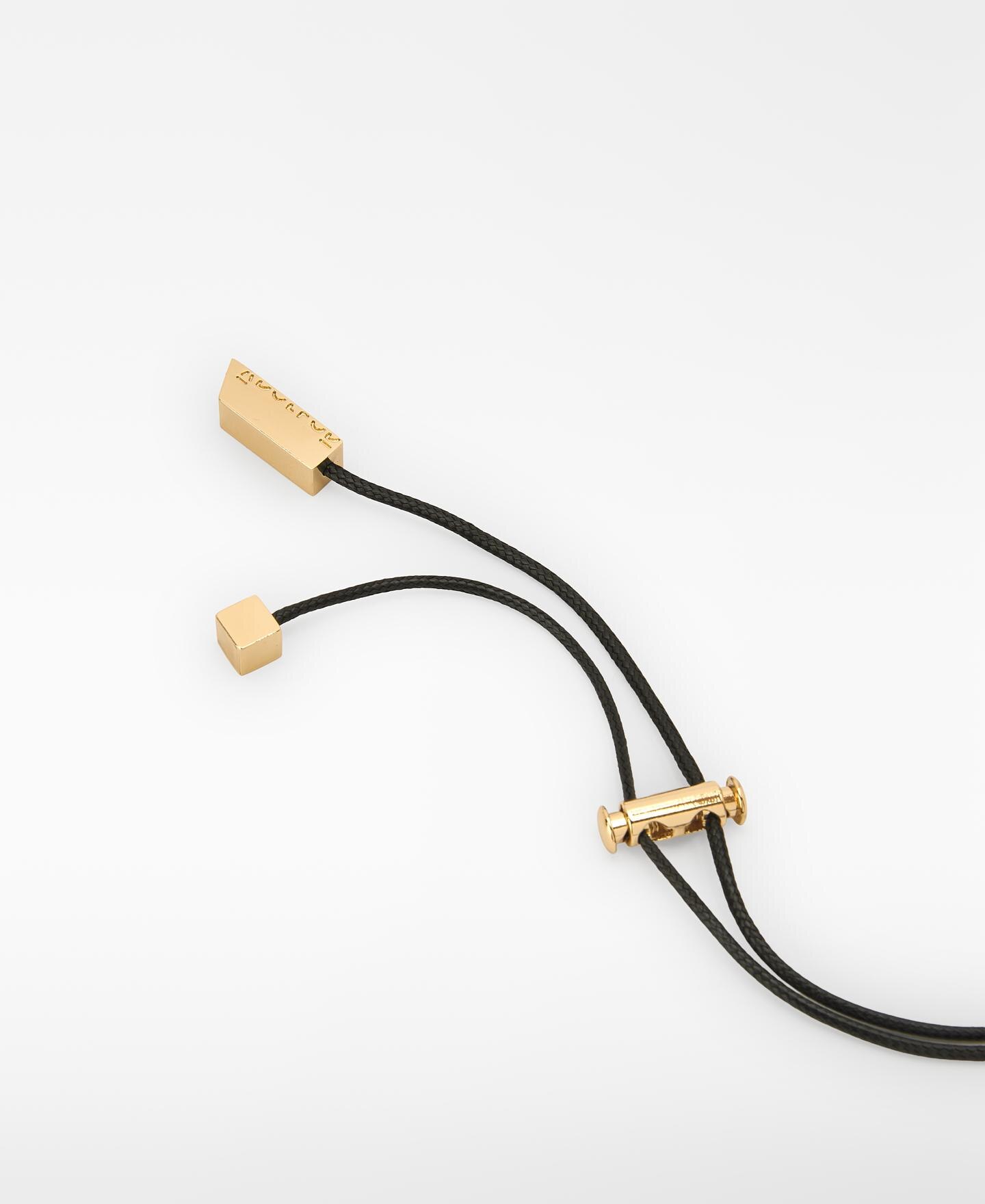 Collar ajustable con pieza de entramado metálico - Adolfo Dominguez - Dorado Dorado-3