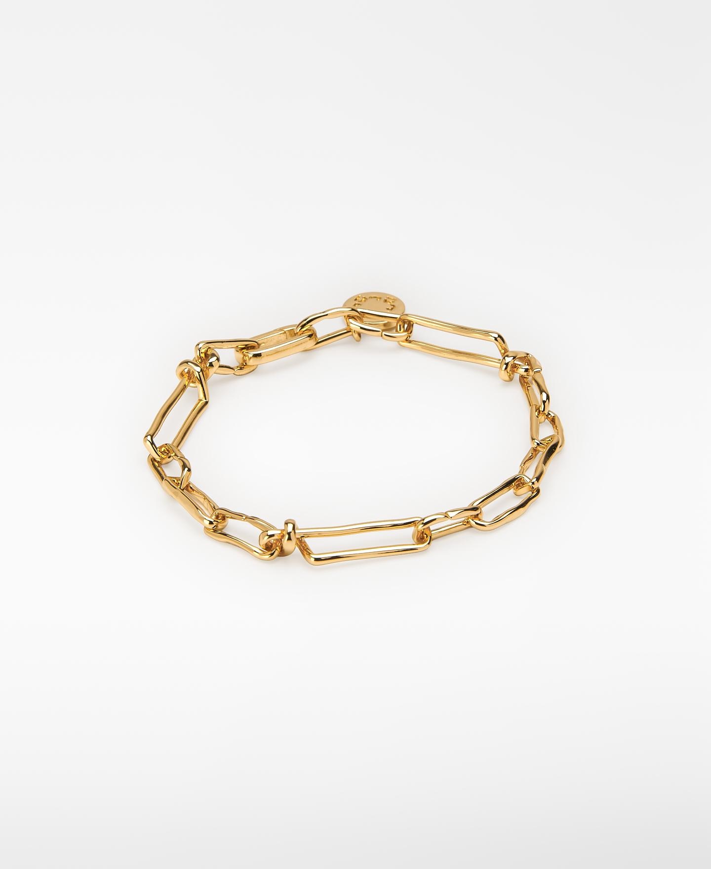 Pulsera de cadena con eslabones irregulares - Adolfo Dominguez - Dorado Dorado-1