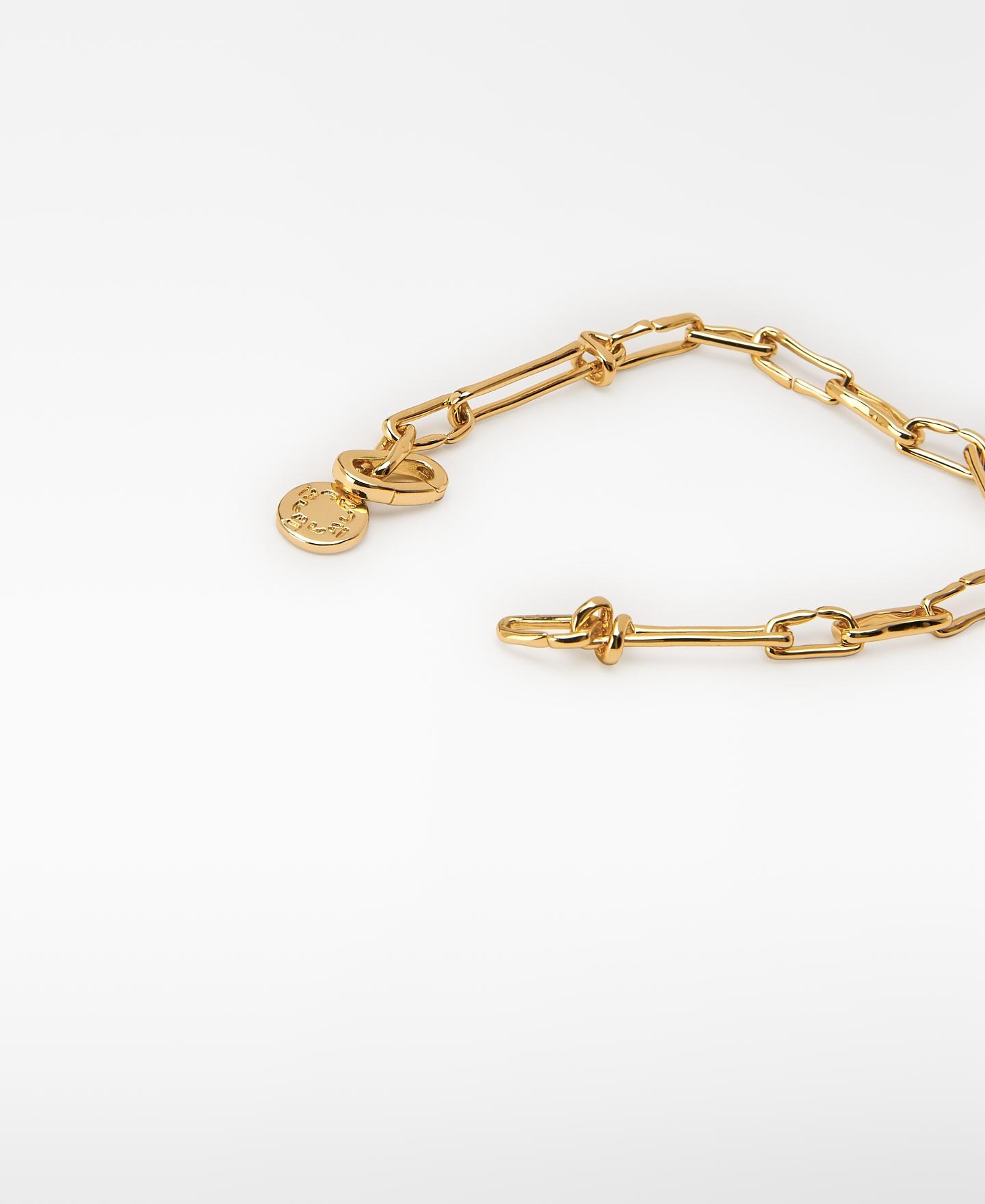Pulsera de cadena con eslabones irregulares - Adolfo Dominguez - Dorado Dorado-3