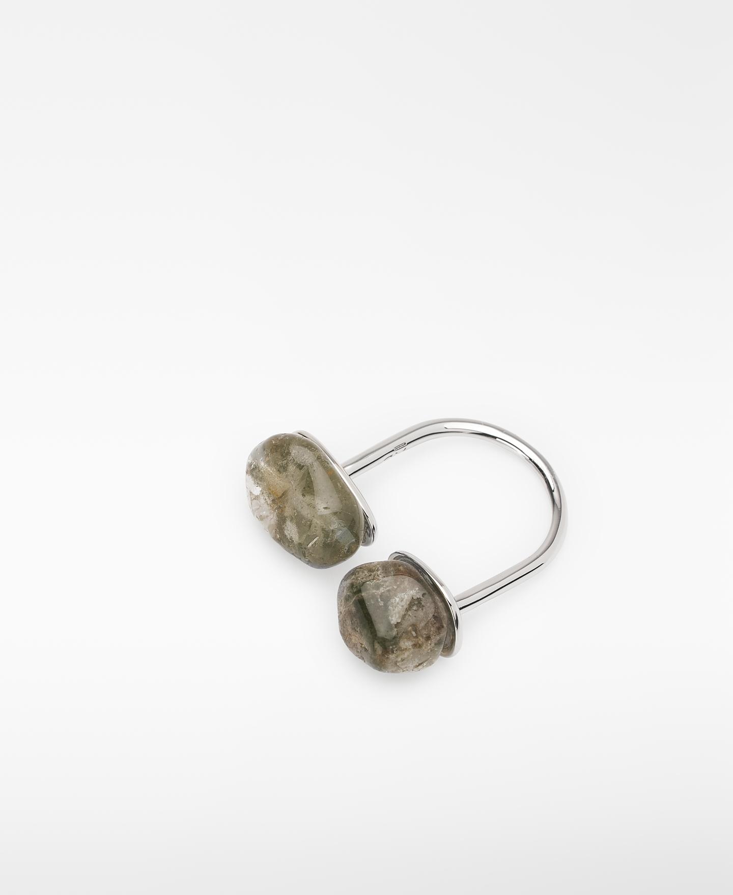Imagen 2 de Anillo metálico con piedras - Adolfo Dominguez - Marrón piedra Marrón piedra