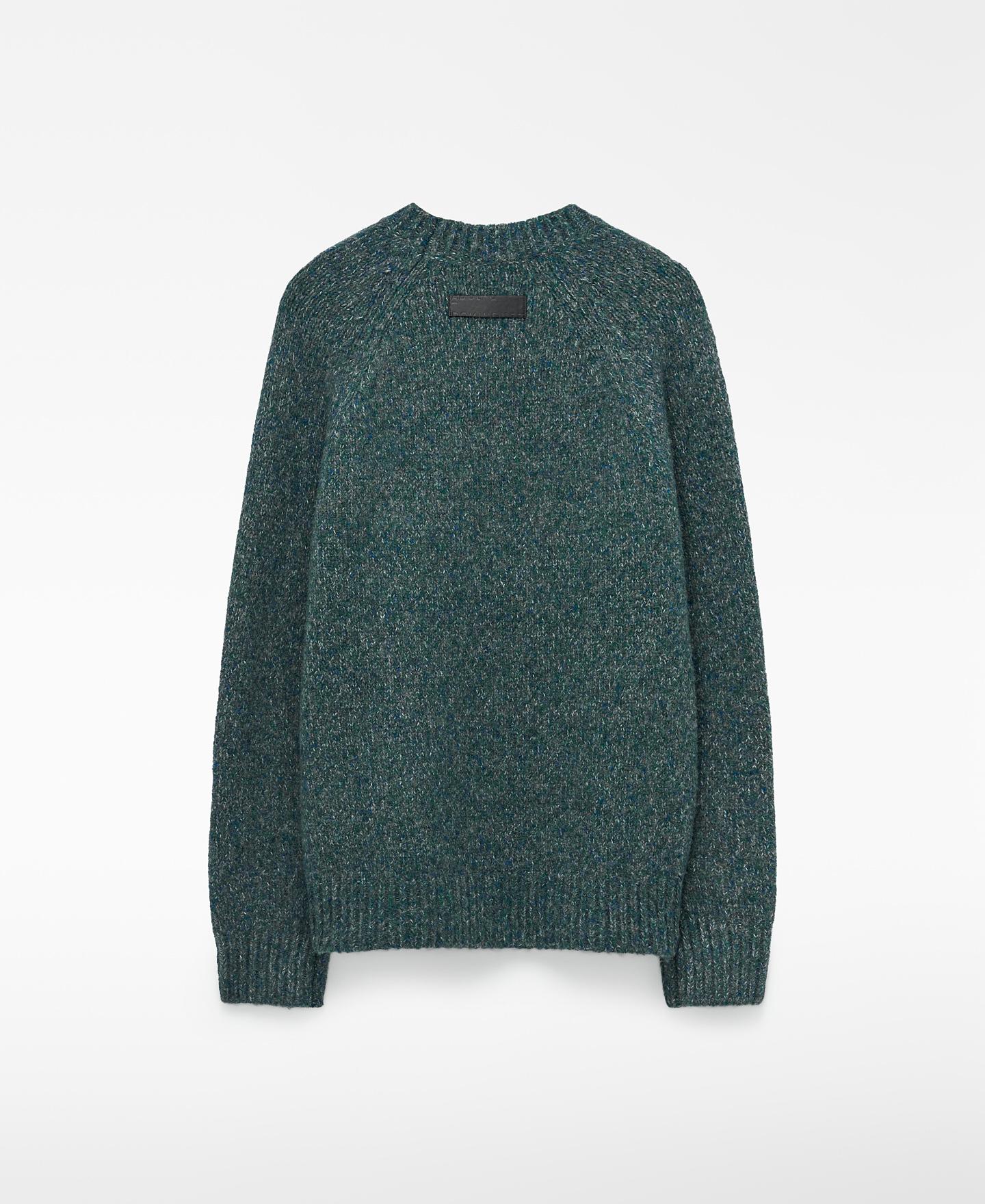 Jersey de hombre con lana merino y llama de manga raglán - Adolfo Dominguez - Verde Verde-5