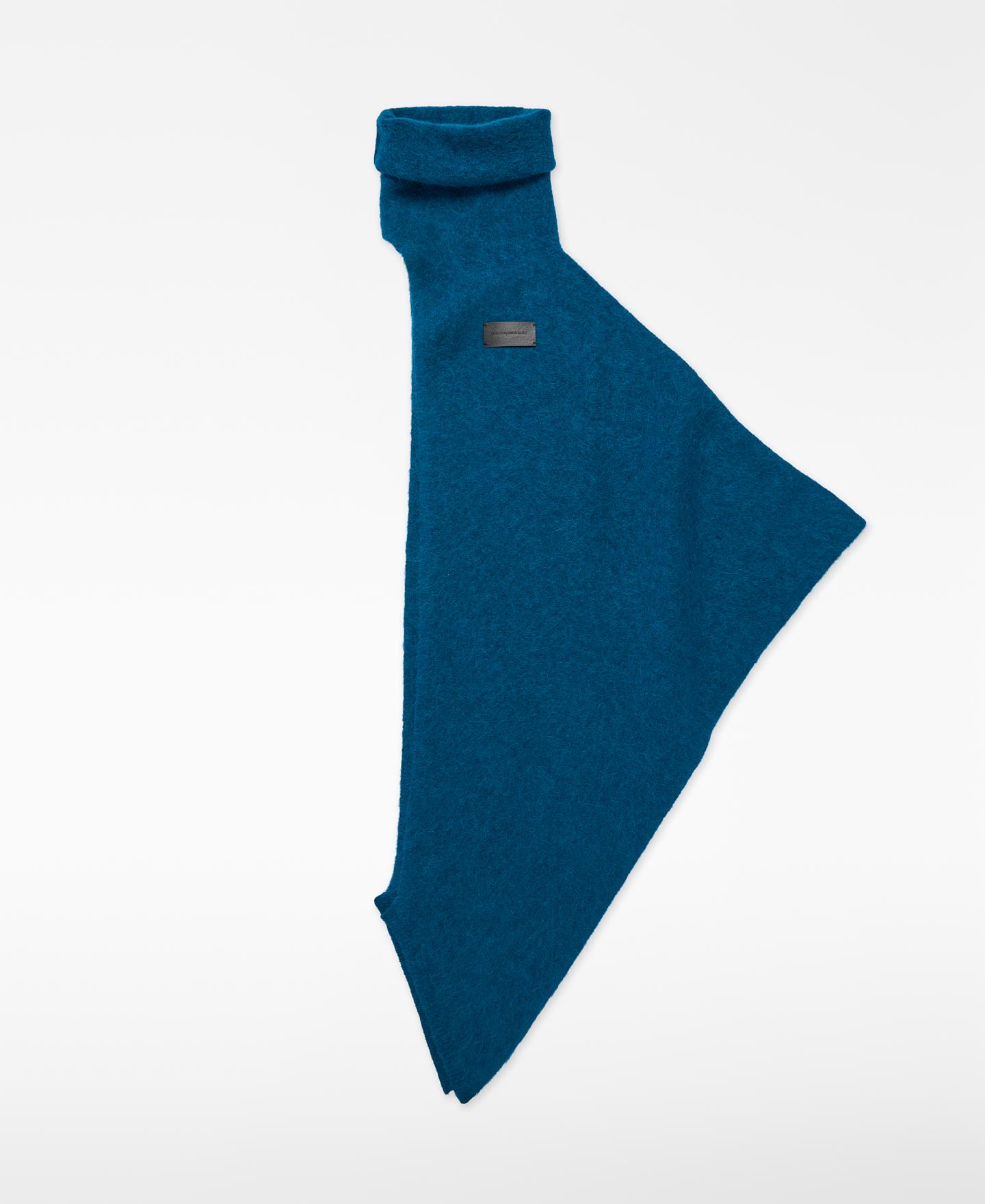 Imagen 0 de Capa asimétrica de mujer con alpaca y lana merino Azul