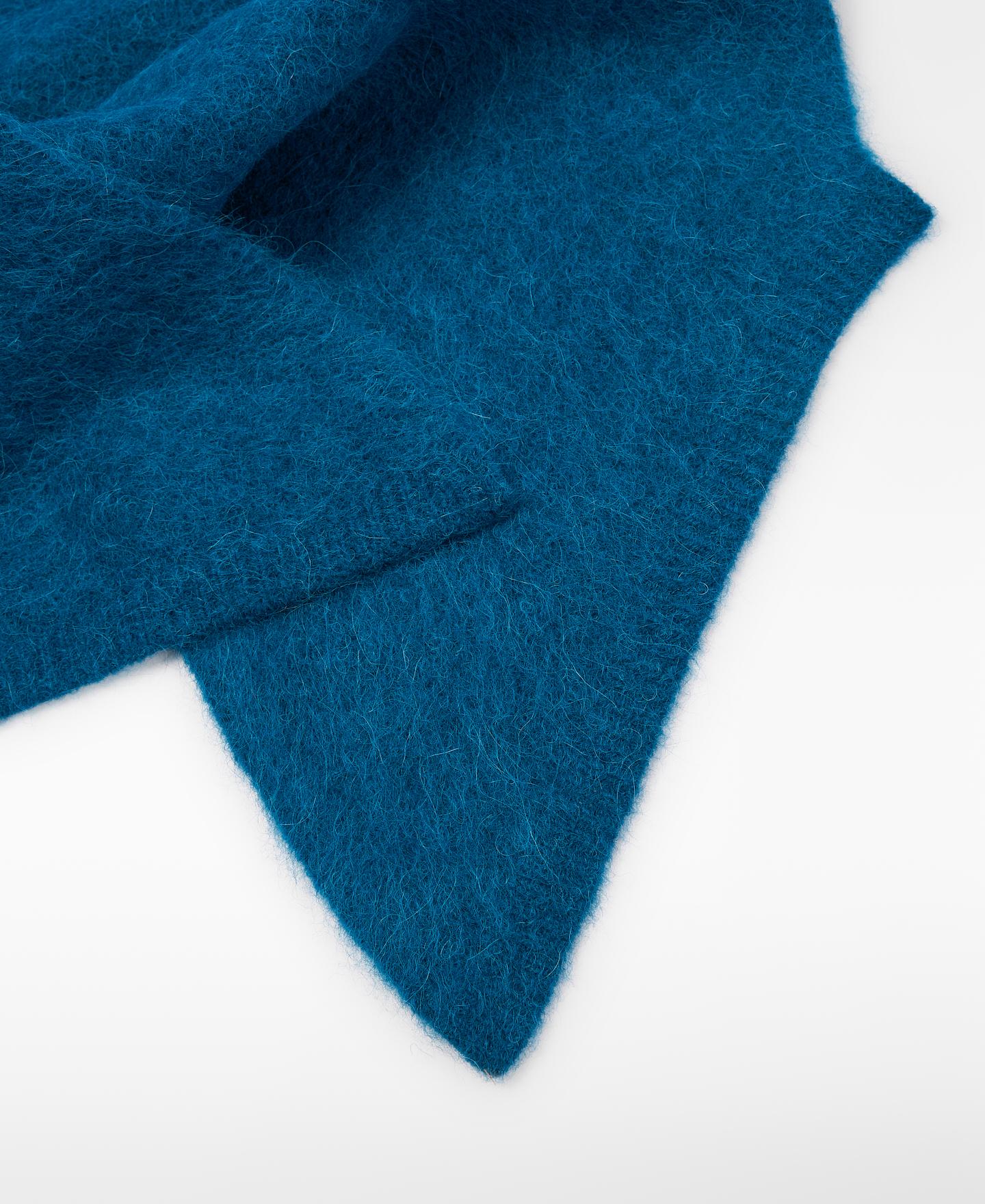 Capa asimétrica de mujer con alpaca y lana merino - Adolfo Dominguez - Azul Azul-2