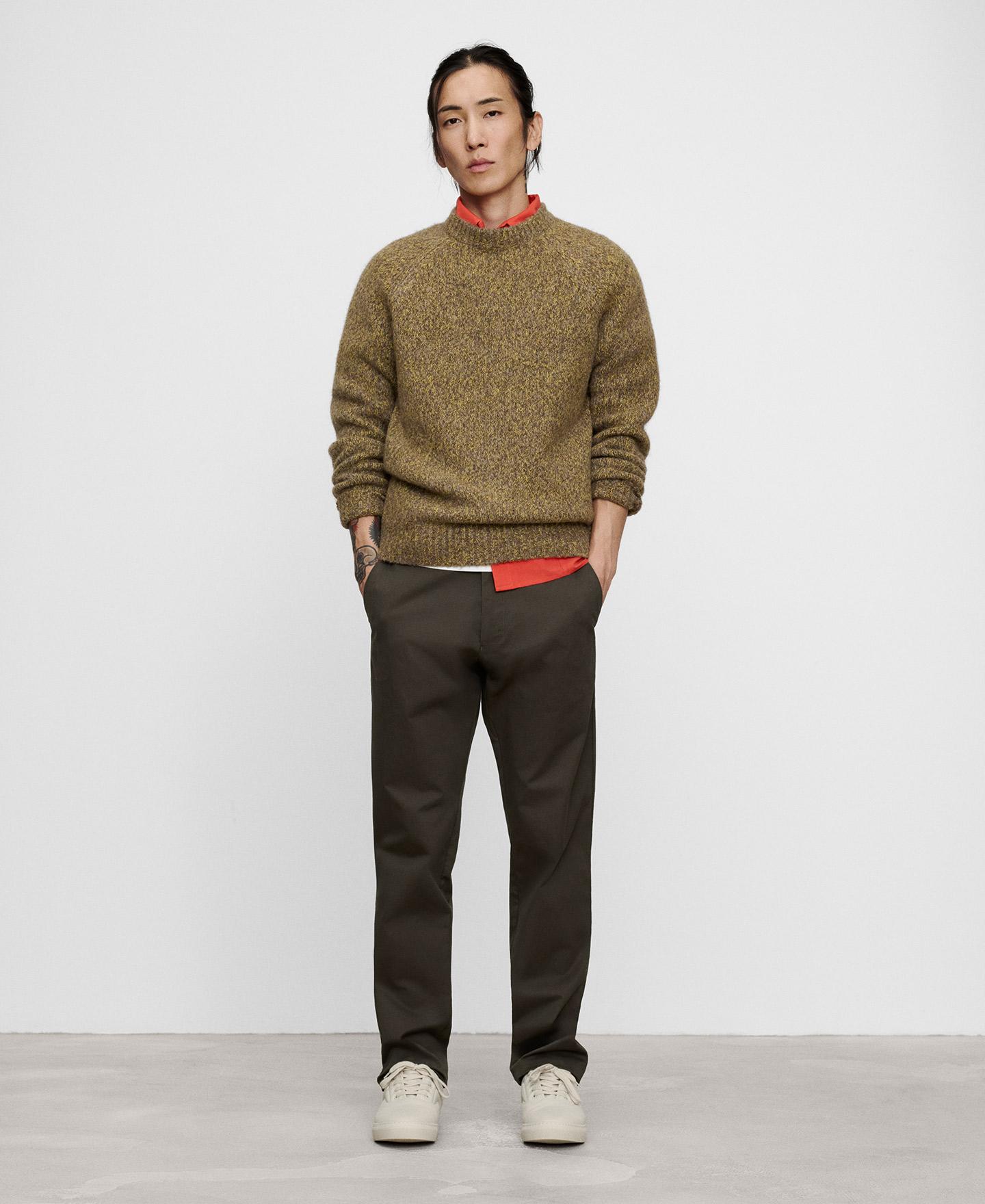 Pantalón chino de hombre de algodón regular fit con bolsillos italianos - Adolfo Dominguez - Verde pardo Verde pardo-2