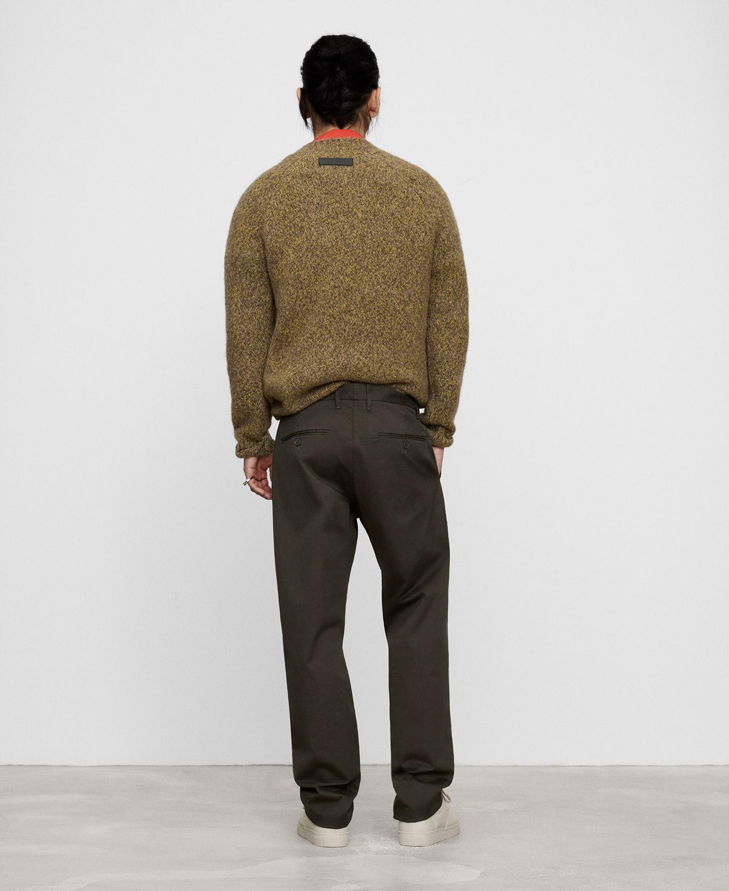 Pantalón chino de hombre de algodón regular fit con bolsillos italianos - Adolfo Dominguez - Verde pardo Verde pardo-3