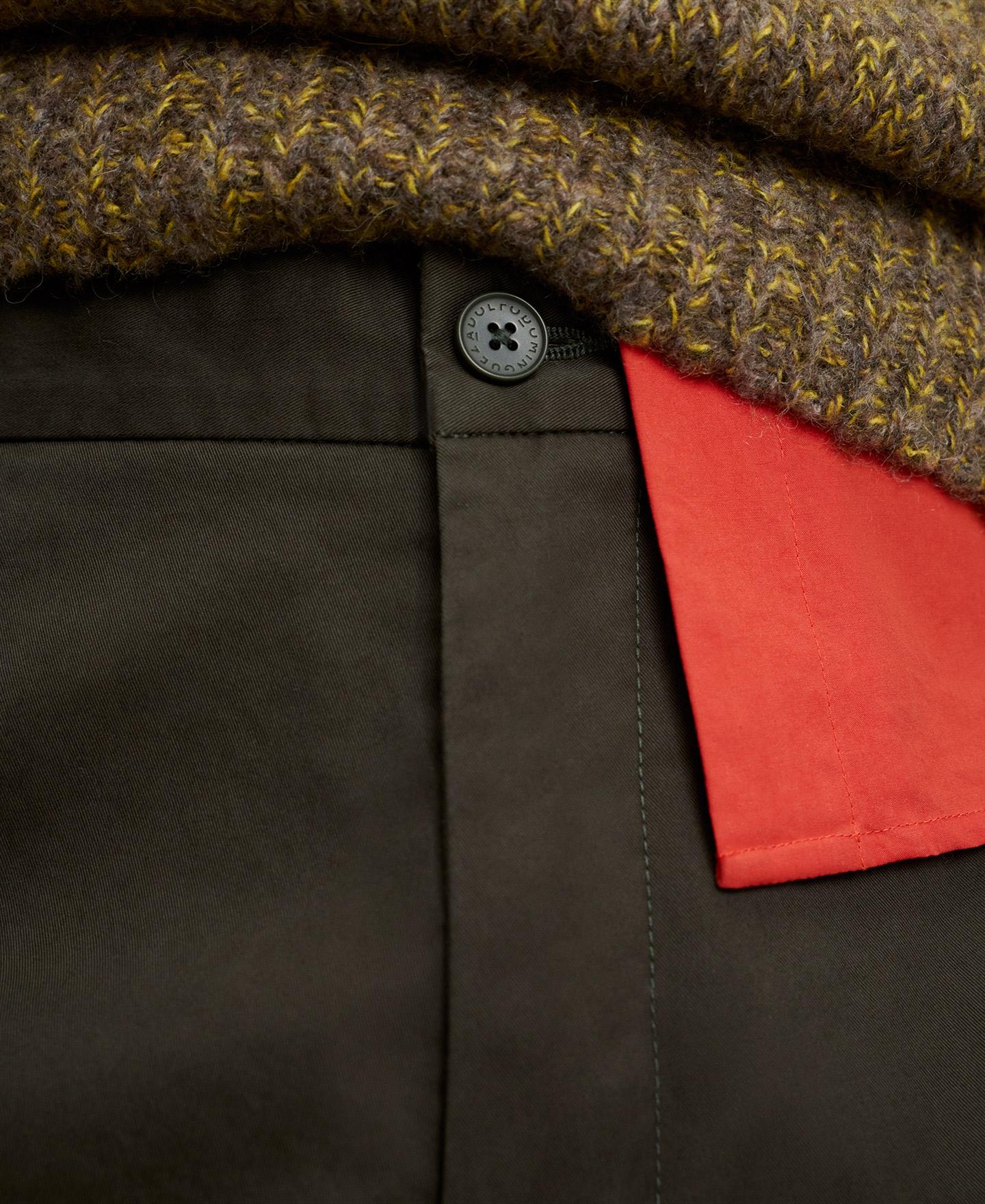 Pantalón chino de hombre de algodón regular fit con bolsillos italianos - Adolfo Dominguez - Verde pardo Verde pardo-5