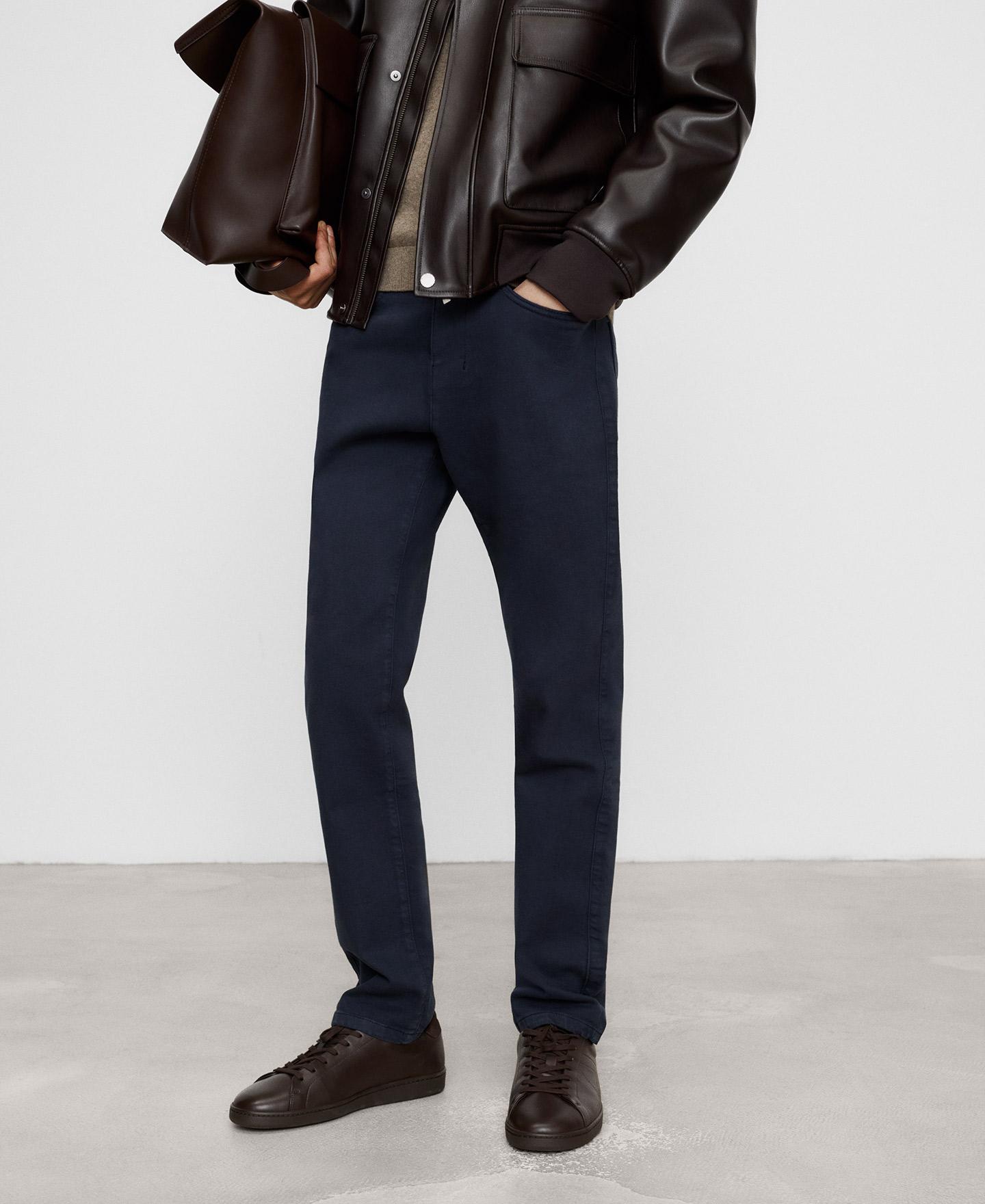 Imagen 0 de Pantalón denim de cinco bolsillos con algodón orgánico Azul marino
