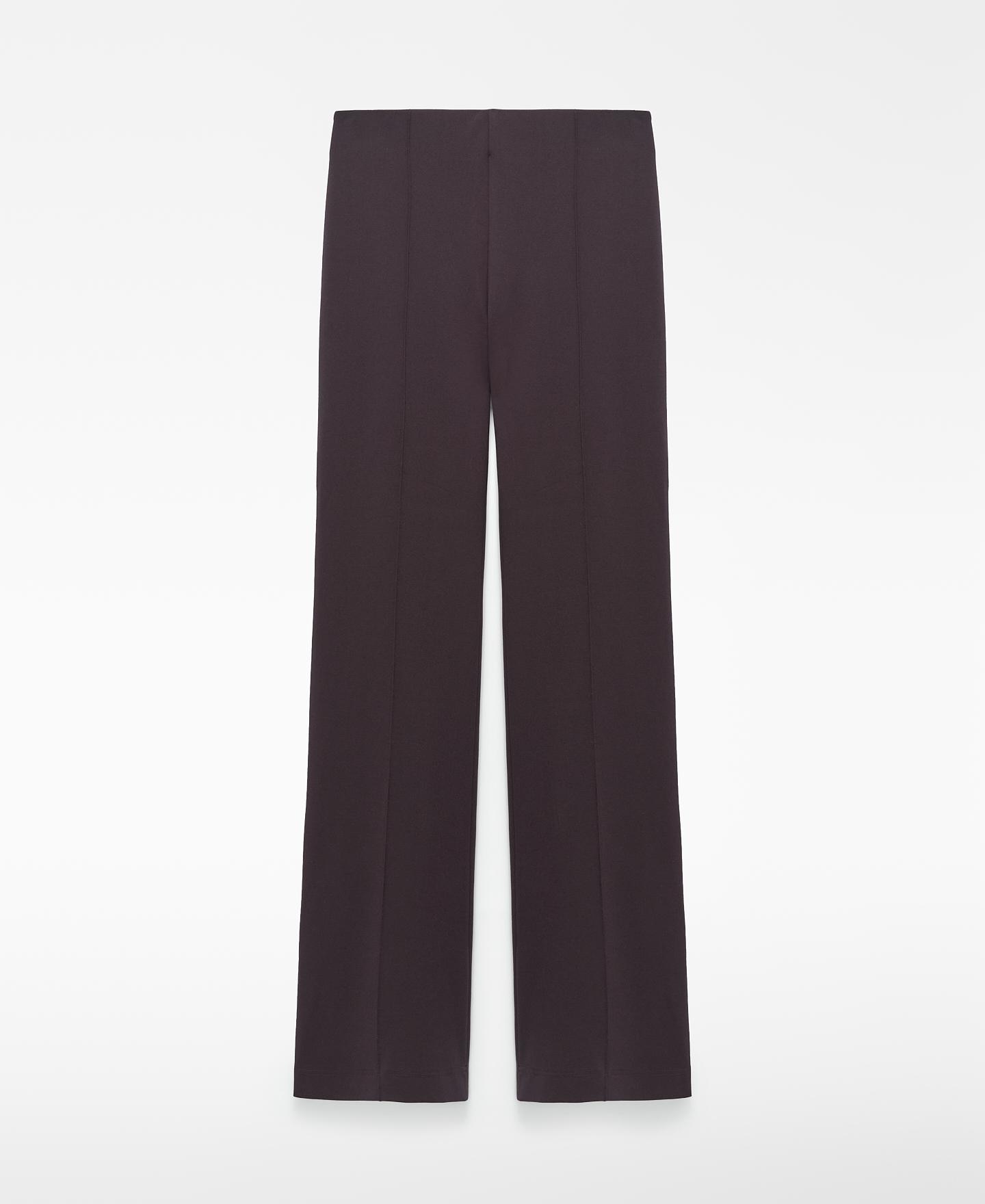 Pantalón campana de mujer con corte central - Adolfo Dominguez - Marrón Marrón-7