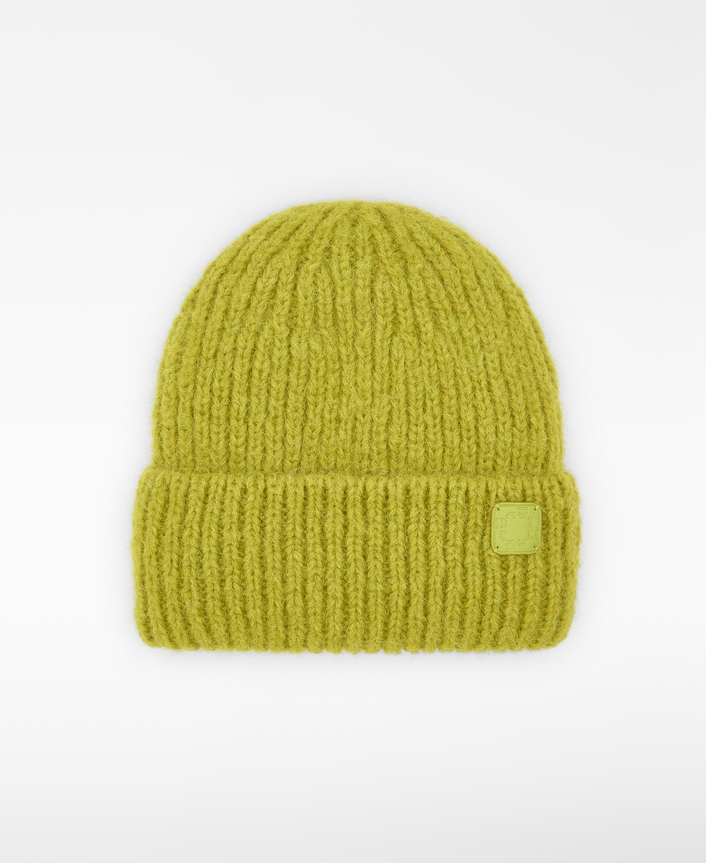 Imagen 1 de Gorro beanie de mujer en canalé con lana merino - Adolfo Dominguez - Verde Verde