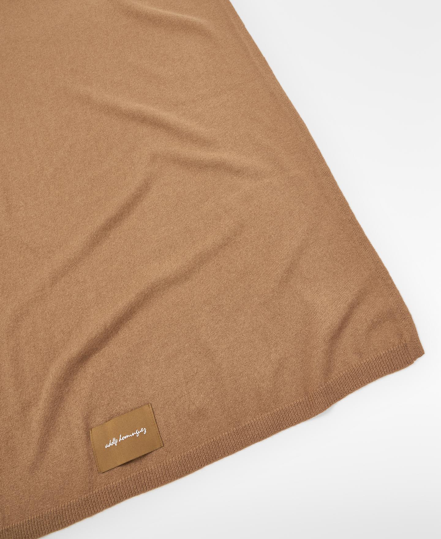 Bufanda de hombre de lana merino en punto liso - Adolfo Dominguez - Beige Beige-2