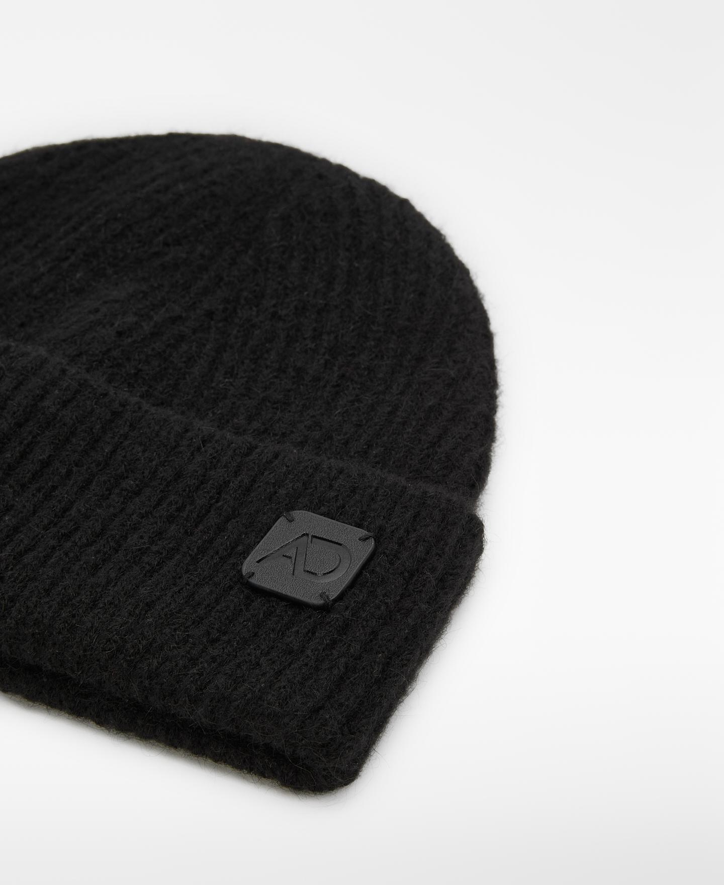 Gorro beanie de hombre de lana en canalé - Adolfo Dominguez - Negro Negro-5