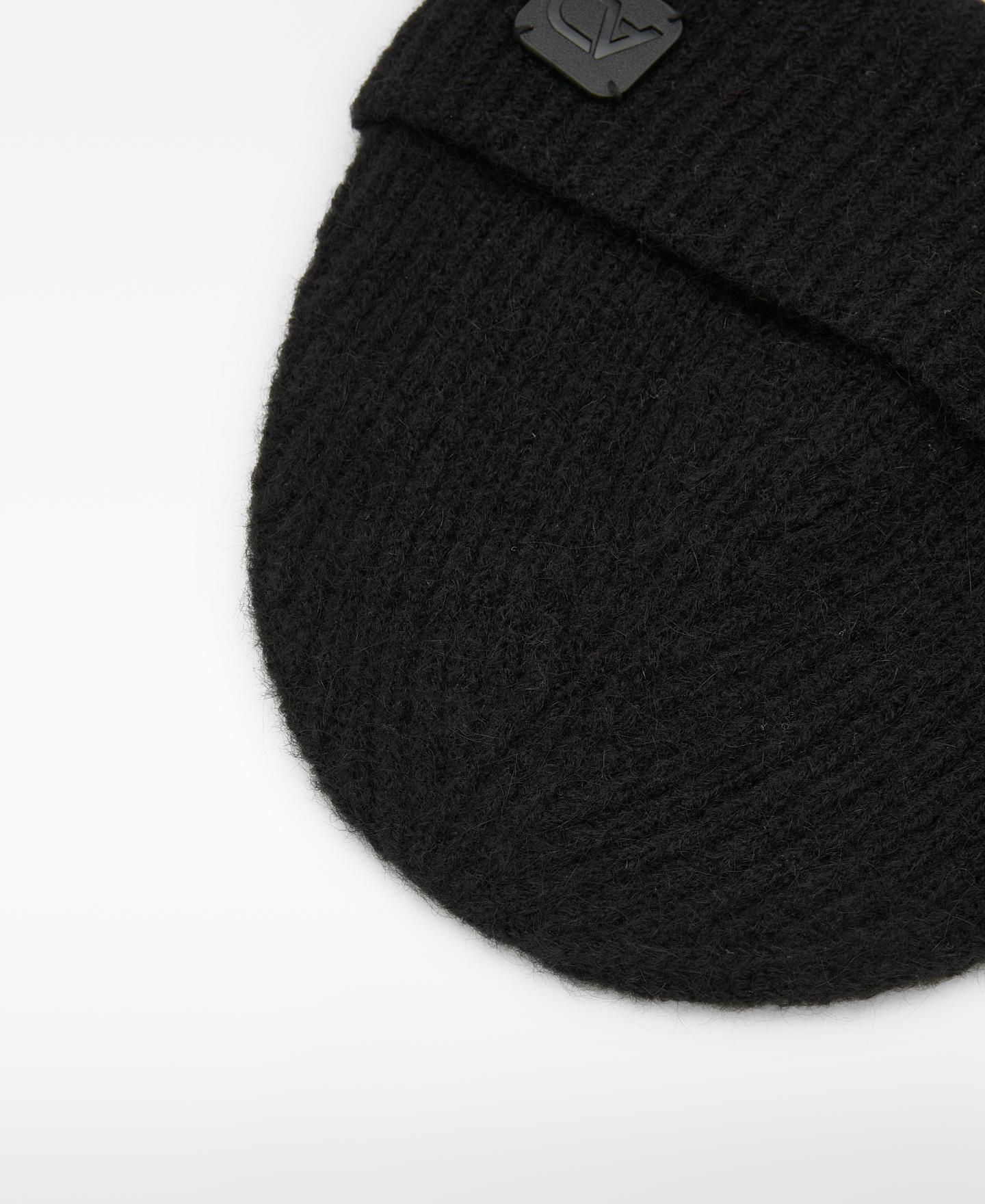 Gorro beanie de hombre de lana en canalé - Adolfo Dominguez - Negro Negro-4