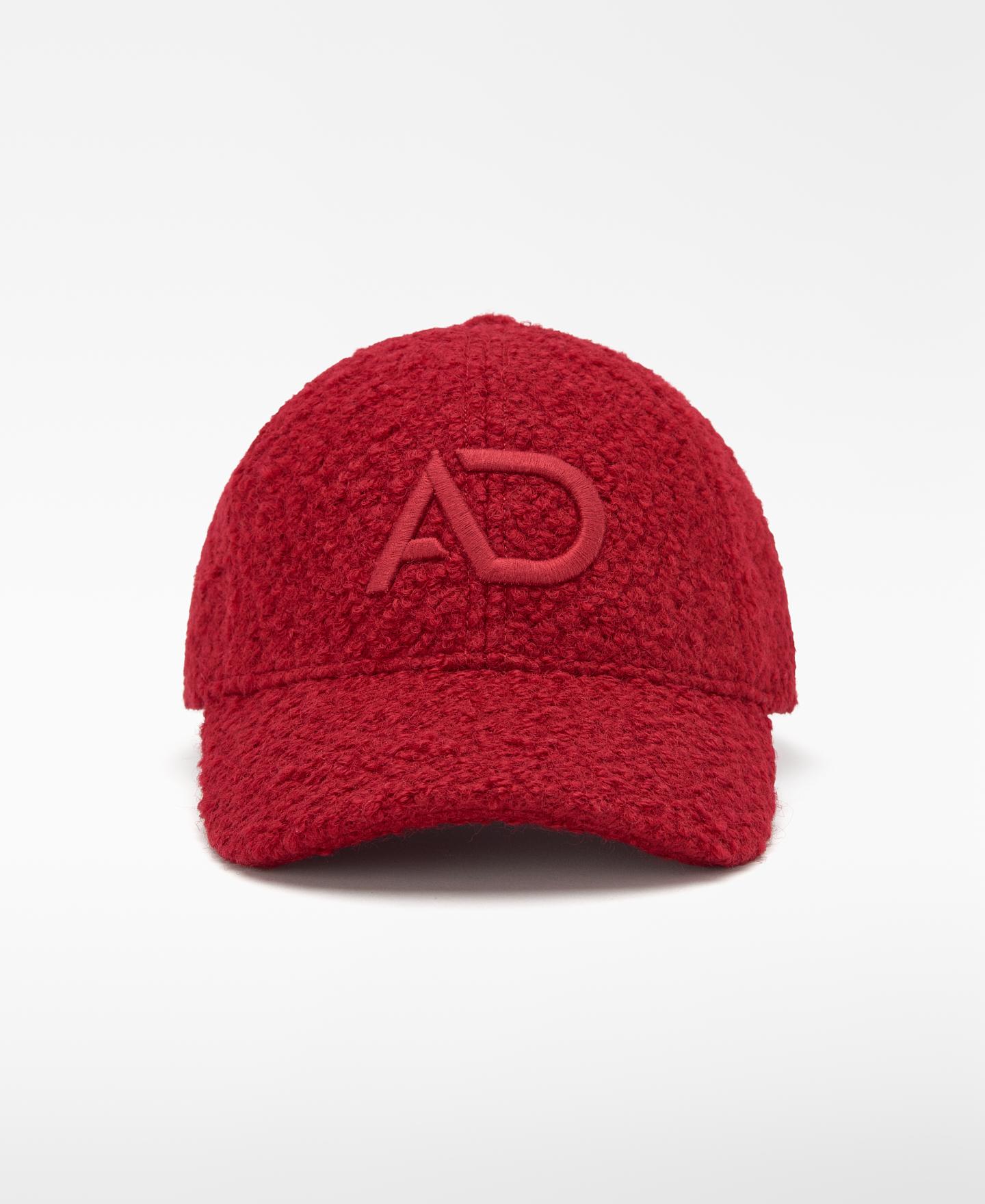 Imagen 1 de Gorra de mujer con lana de seis paneles y logo bordado Rojo