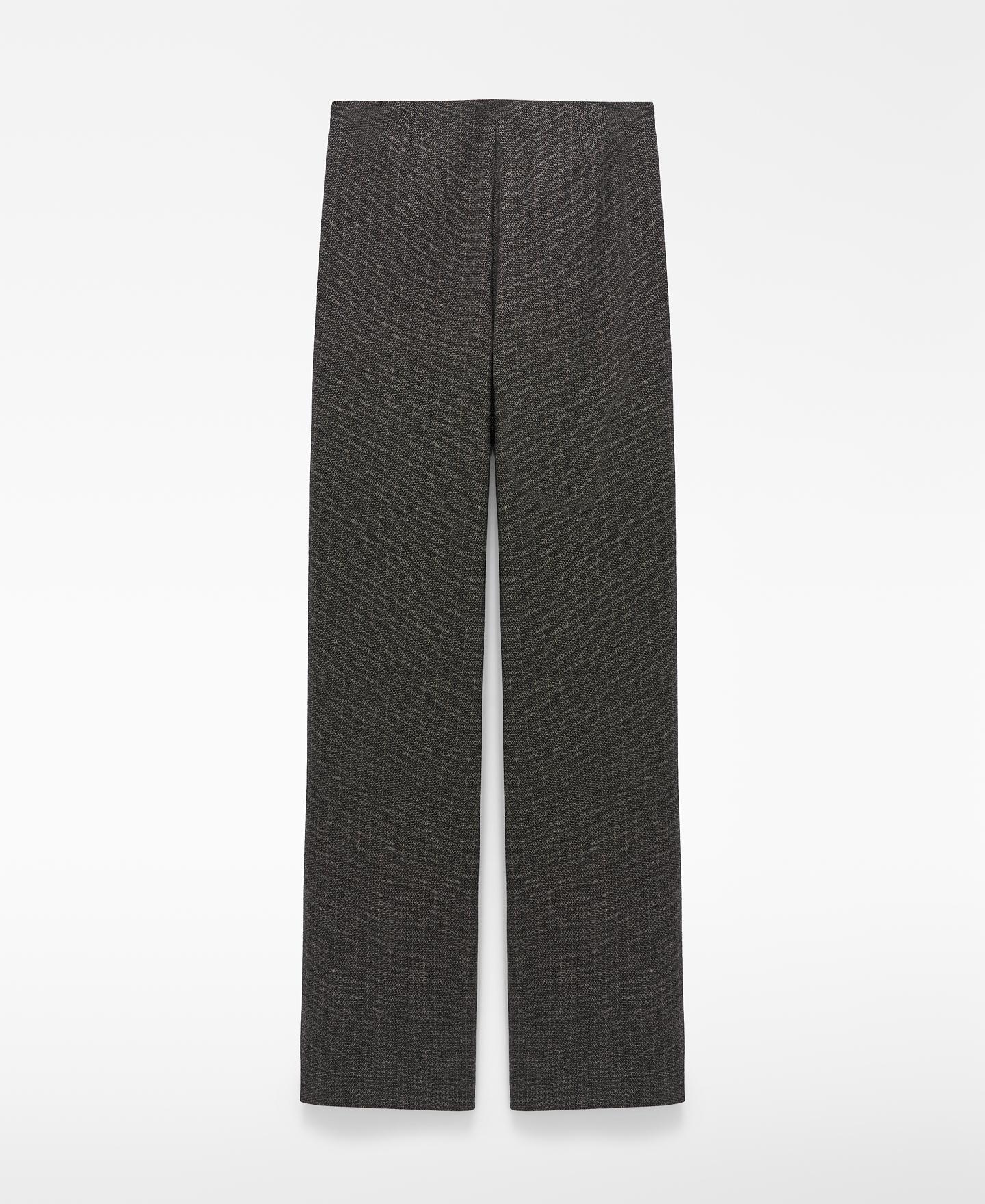 Pantalón de mujer campana jaspeado - Adolfo Dominguez - Gris oscuro Gris oscuro-5