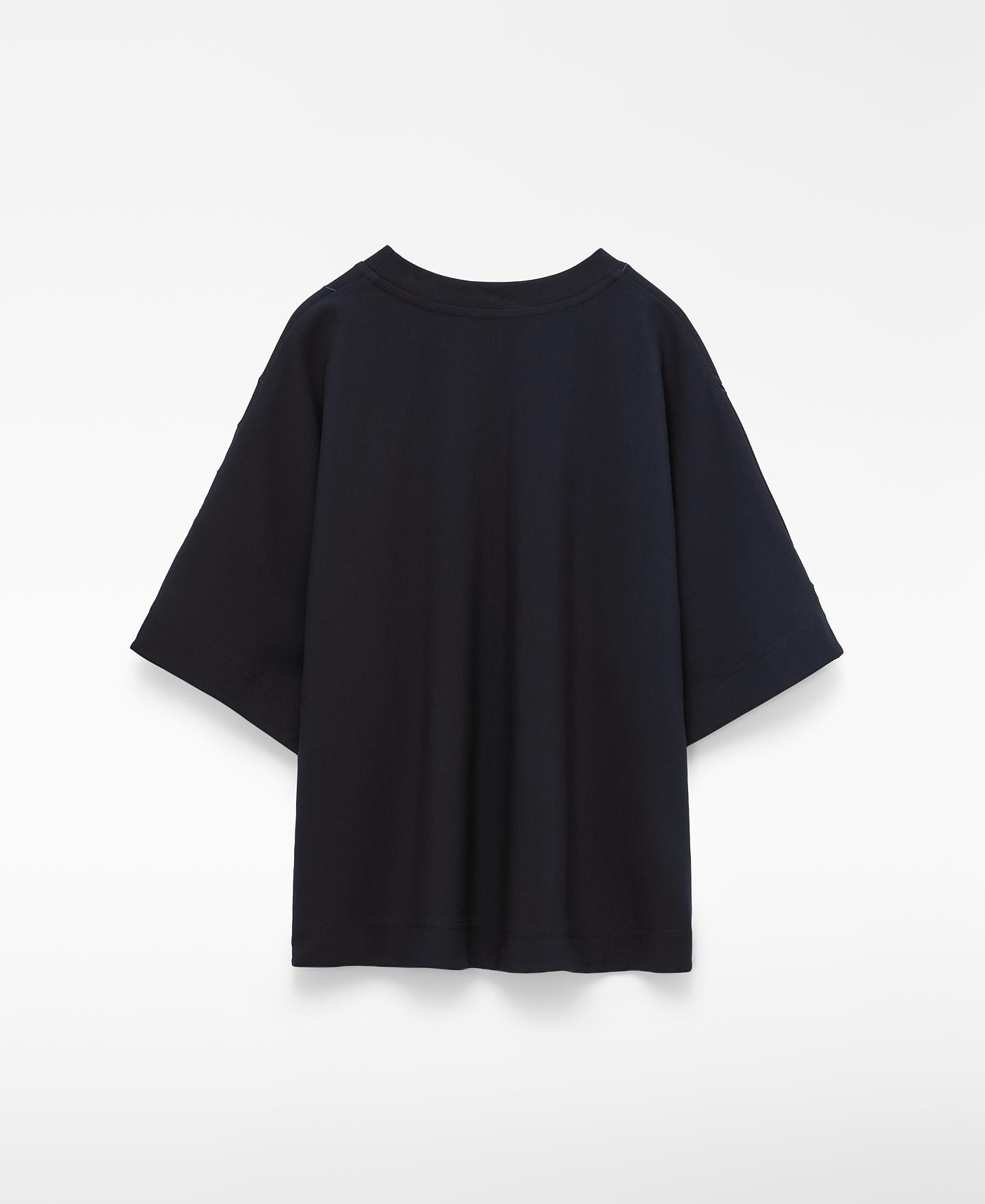 Camiseta boxy calada de mujer 50 aniversario - Adolfo Dominguez - Azul marino Azul marino-5