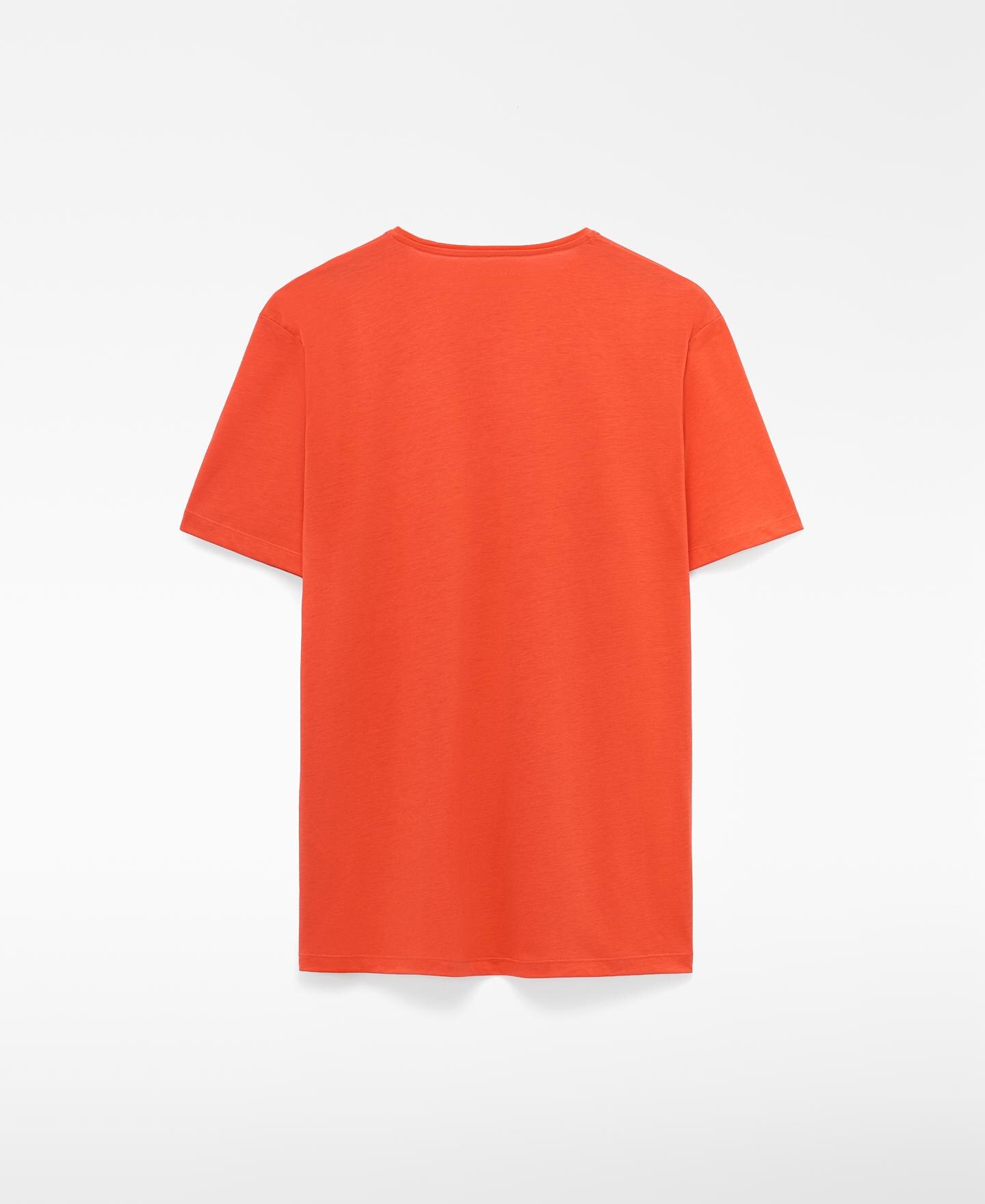 Camiseta de hombre de manga corta regular fit - Adolfo Dominguez - Naranja Naranja-5